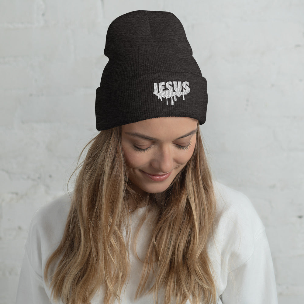Jesus Drip Cuffed Beanie (Unisex)