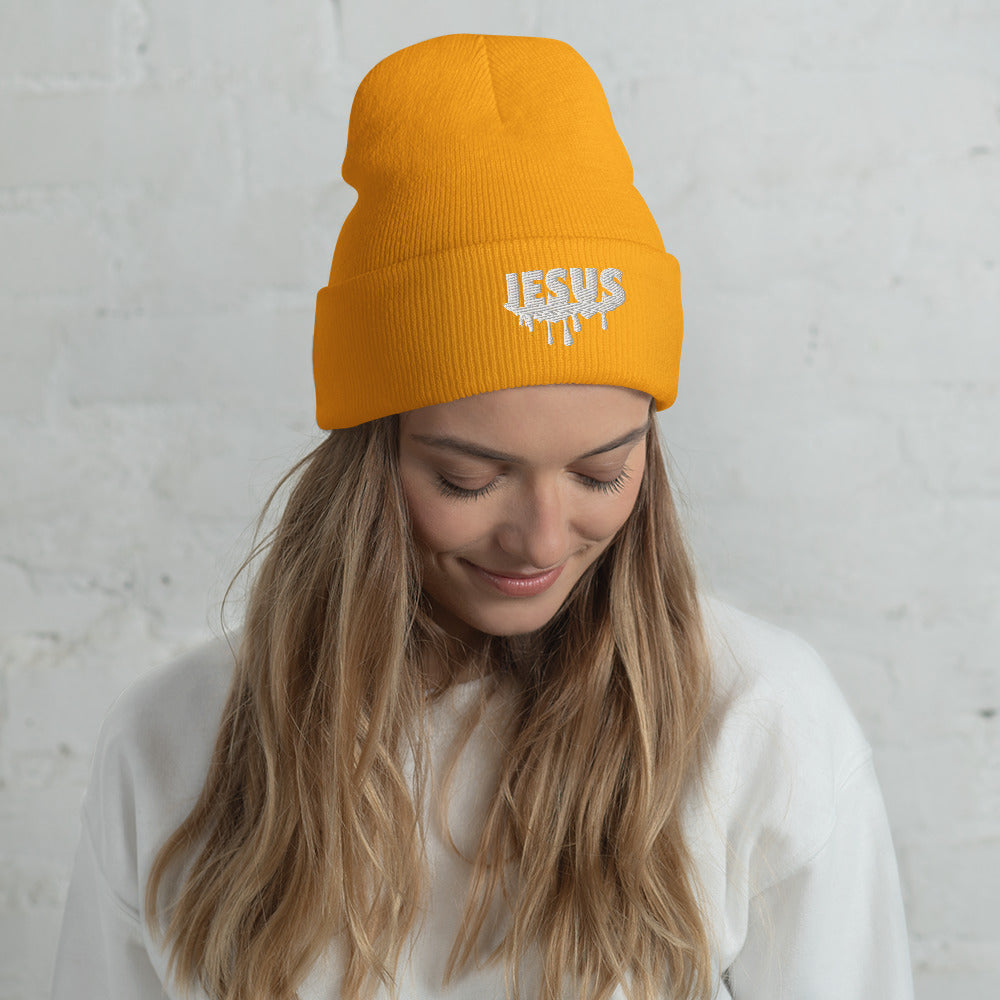 Jesus Drip Cuffed Beanie (Unisex)