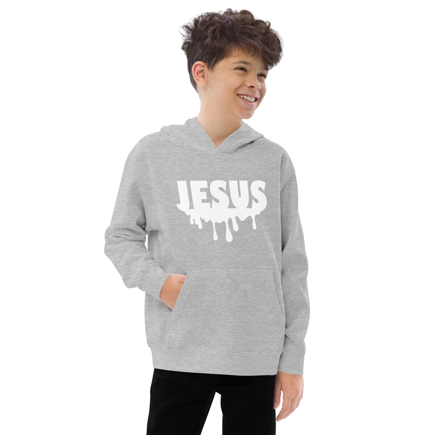 Jesus Drip Kids Fleece Hoodie