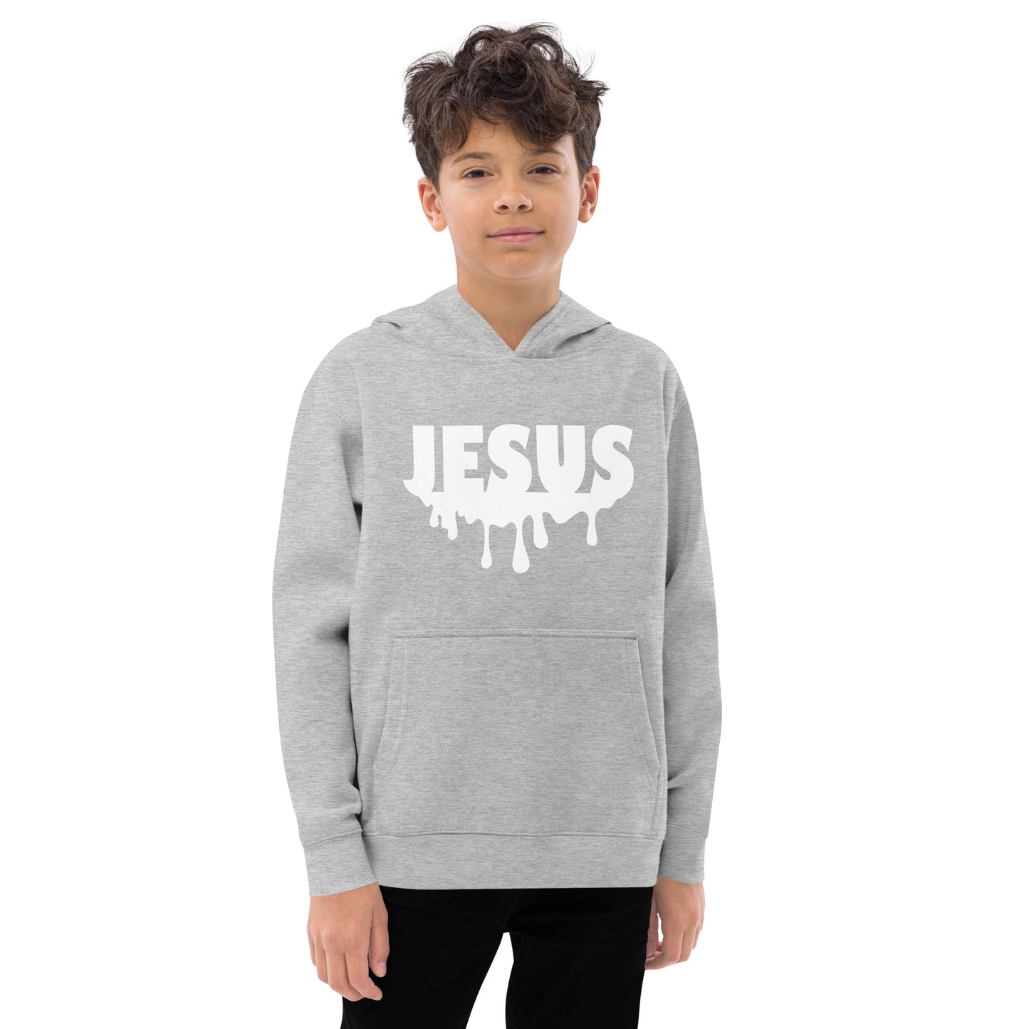 Jesus Drip Kids Fleece Hoodie