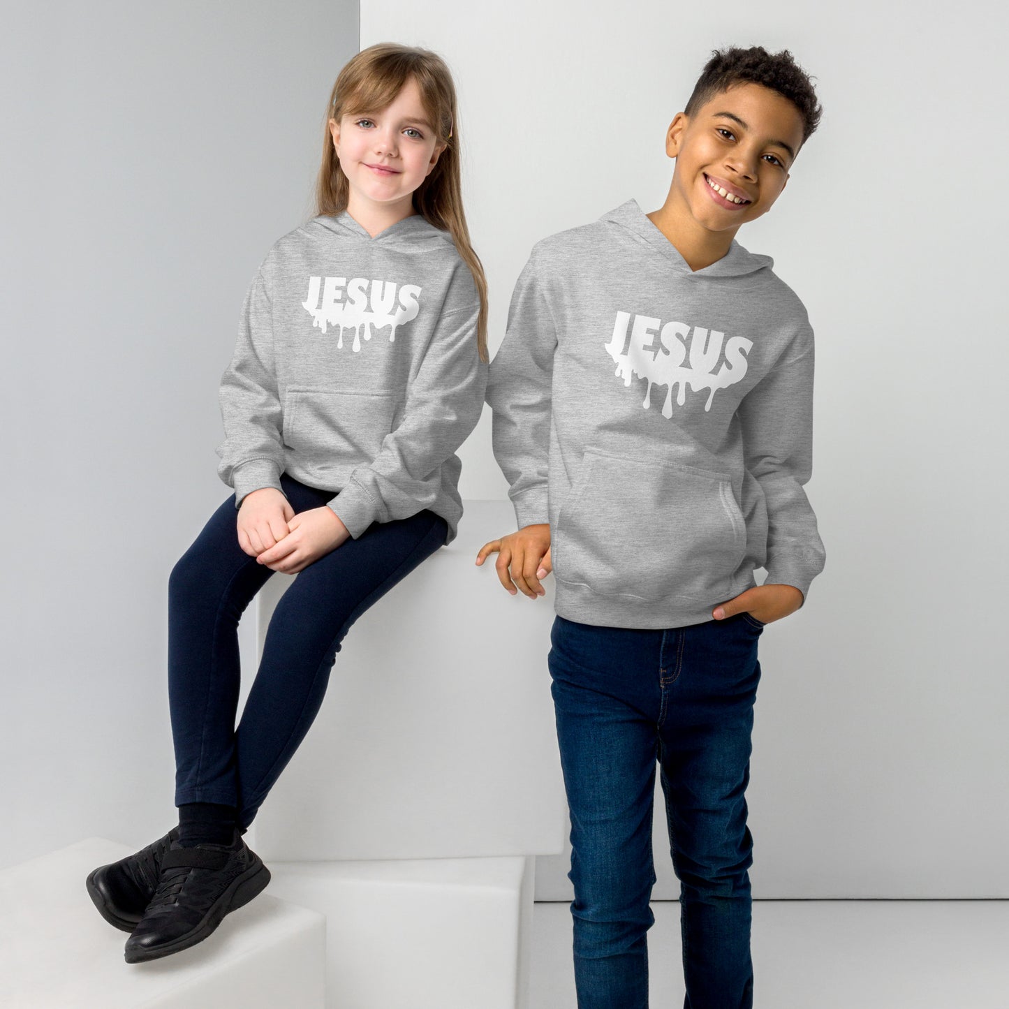 Jesus Drip Kids Fleece Hoodie