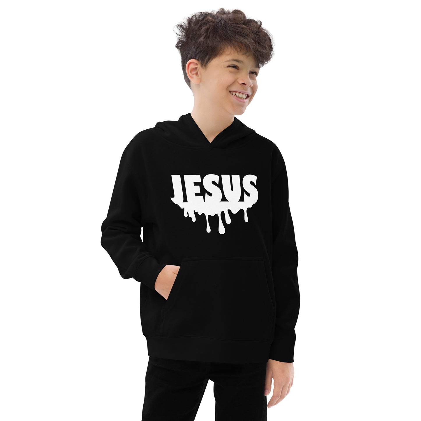 Jesus Drip Kids Fleece Hoodie