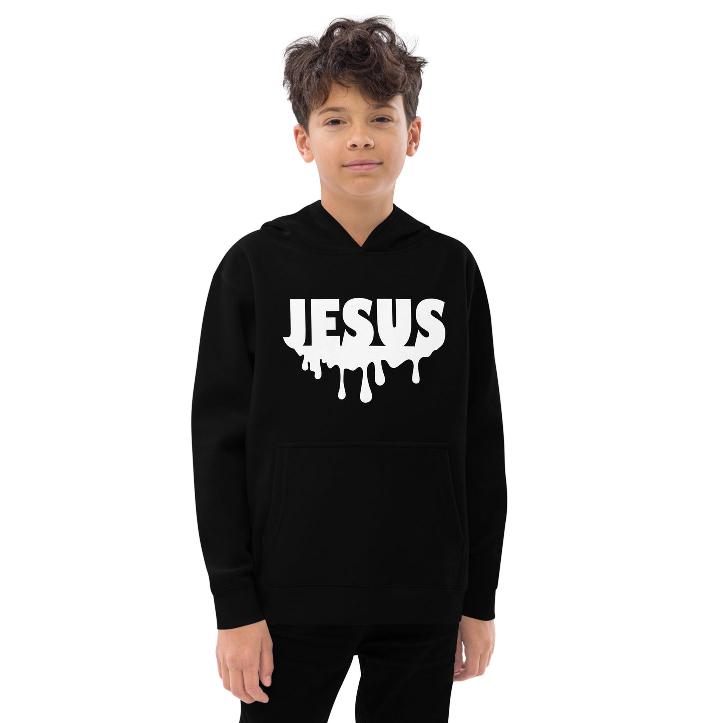 Jesus Drip Kids Fleece Hoodie