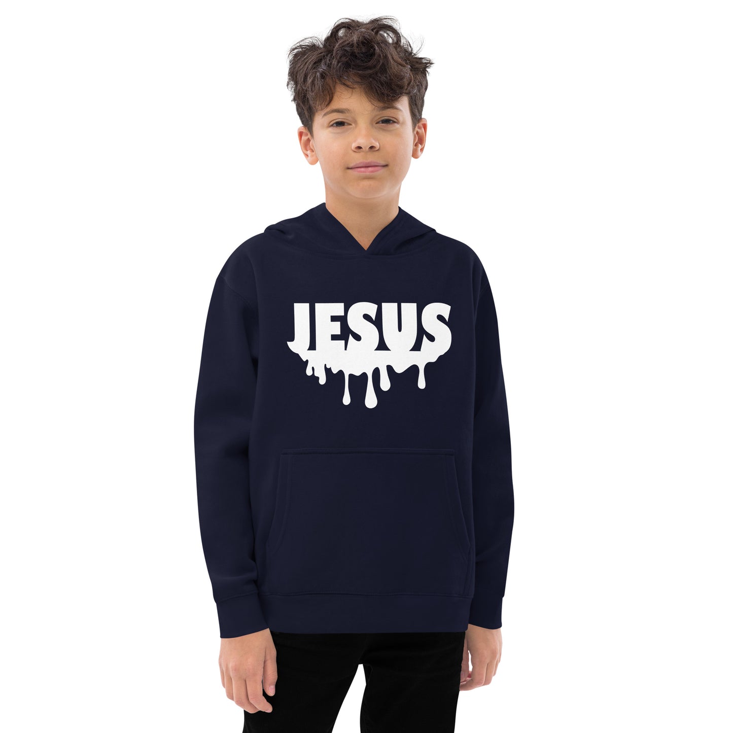 Jesus Drip Kids Fleece Hoodie