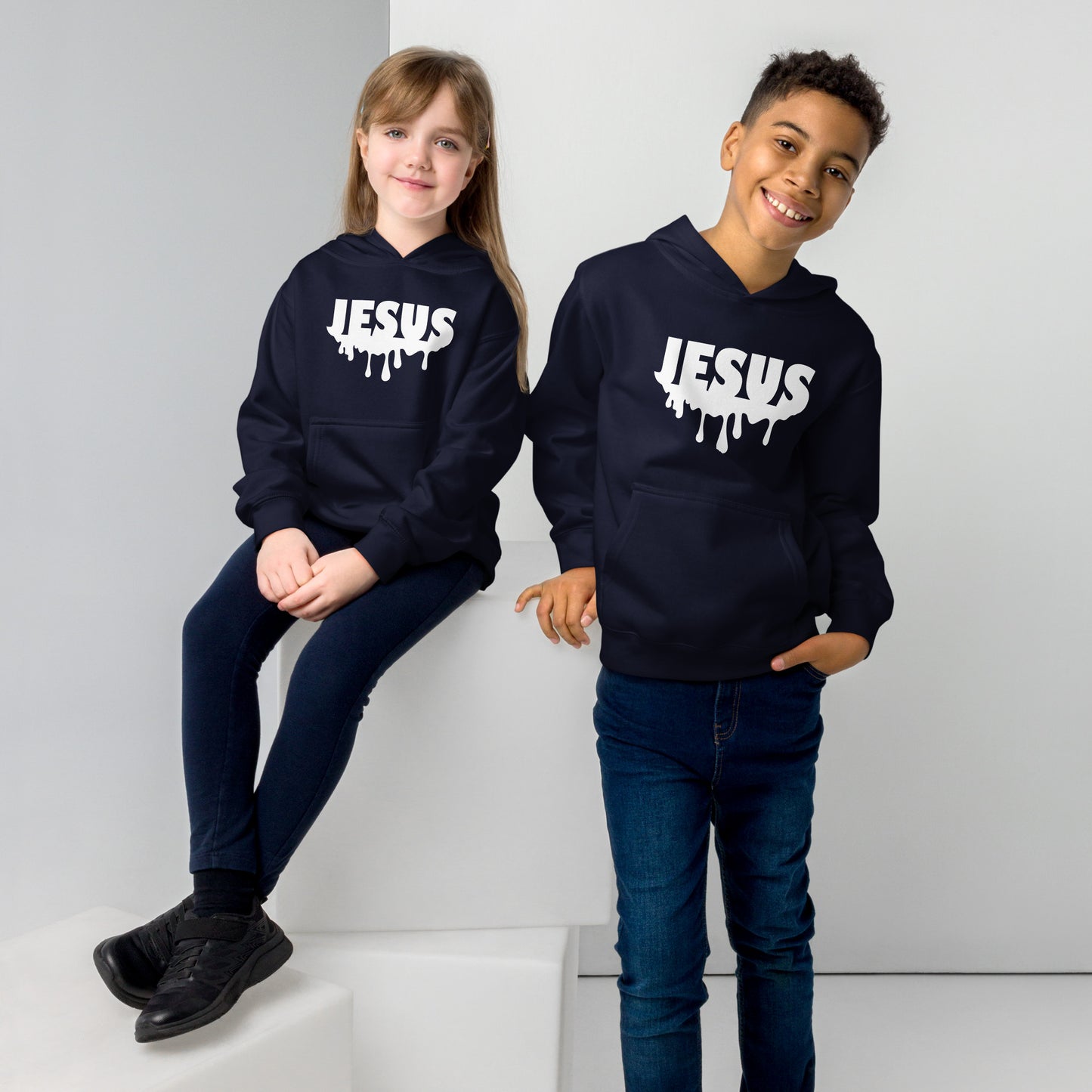 Jesus Drip Kids Fleece Hoodie