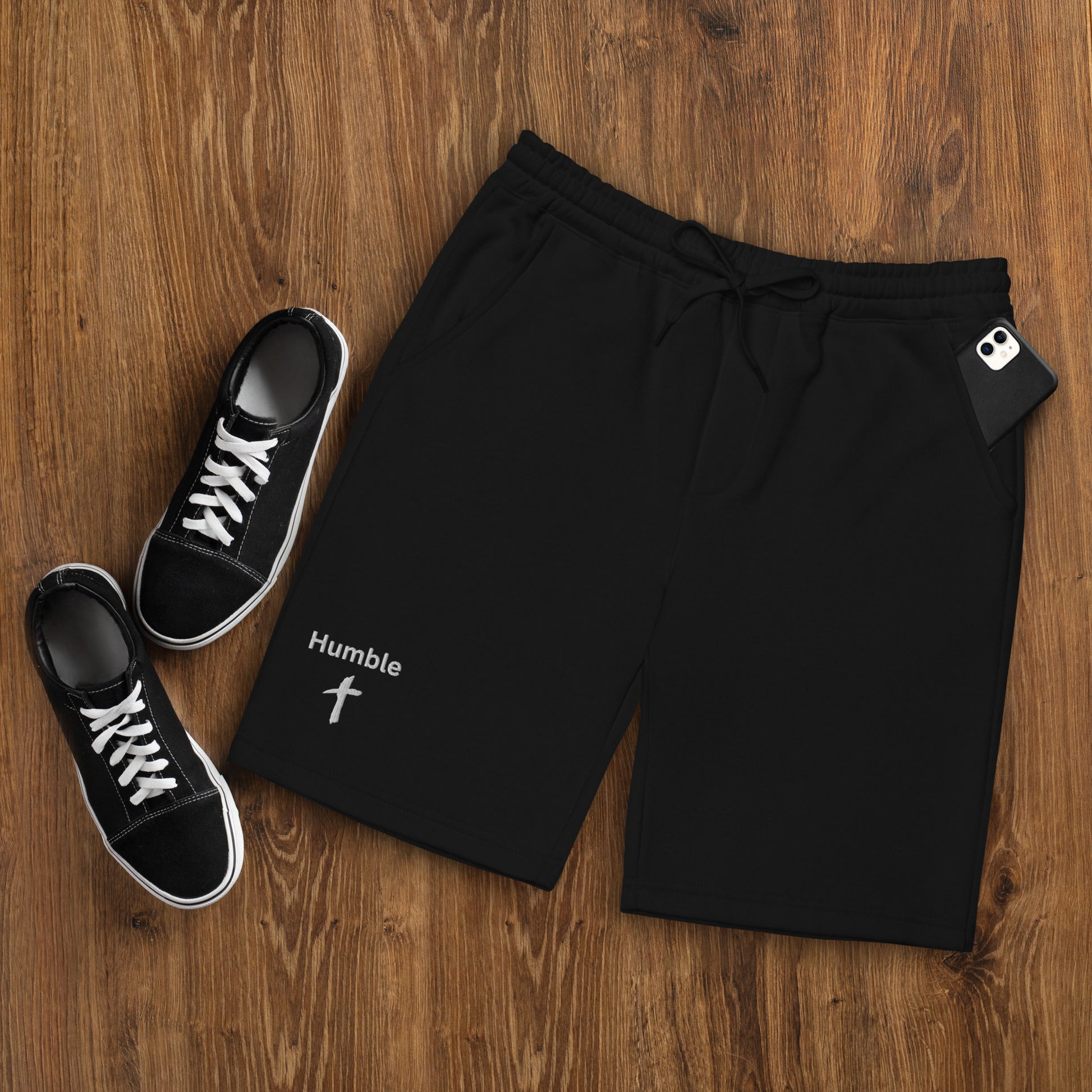 Humble Embroidered Men's Fleece Shorts - Humble & Faithful Co.