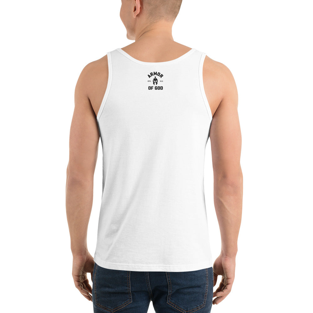 Armor of God Tank Top White (Unisex) - Humble & Faithful Co.