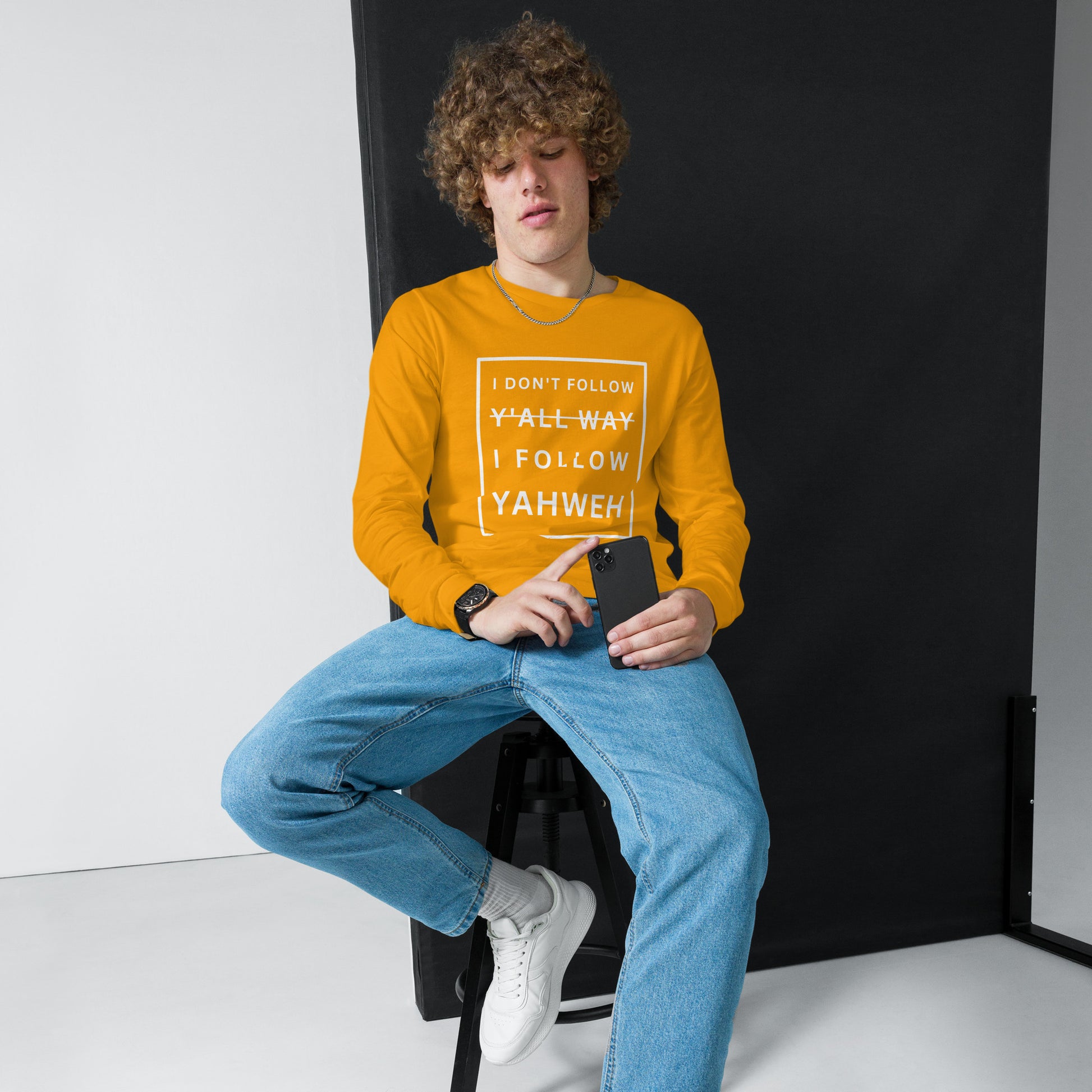 I Don't Follow Y'all Way Long Sleeve T-Shirt - Humble & Faithful Co.