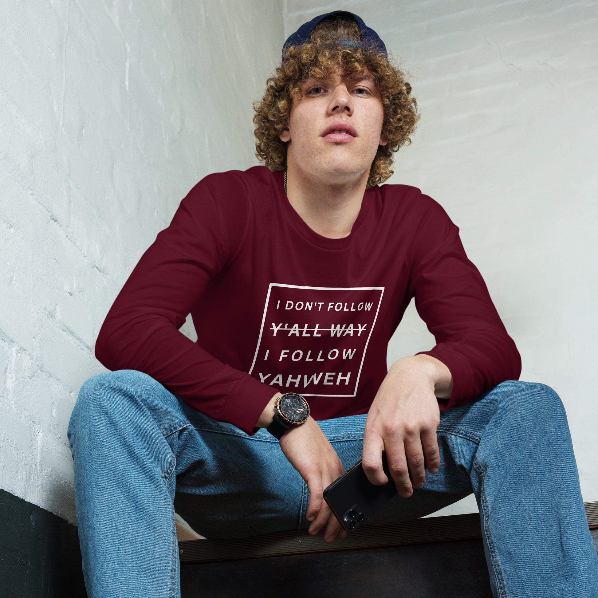 I Don't Follow Y'all Way Long Sleeve T-Shirt - Humble & Faithful Co.