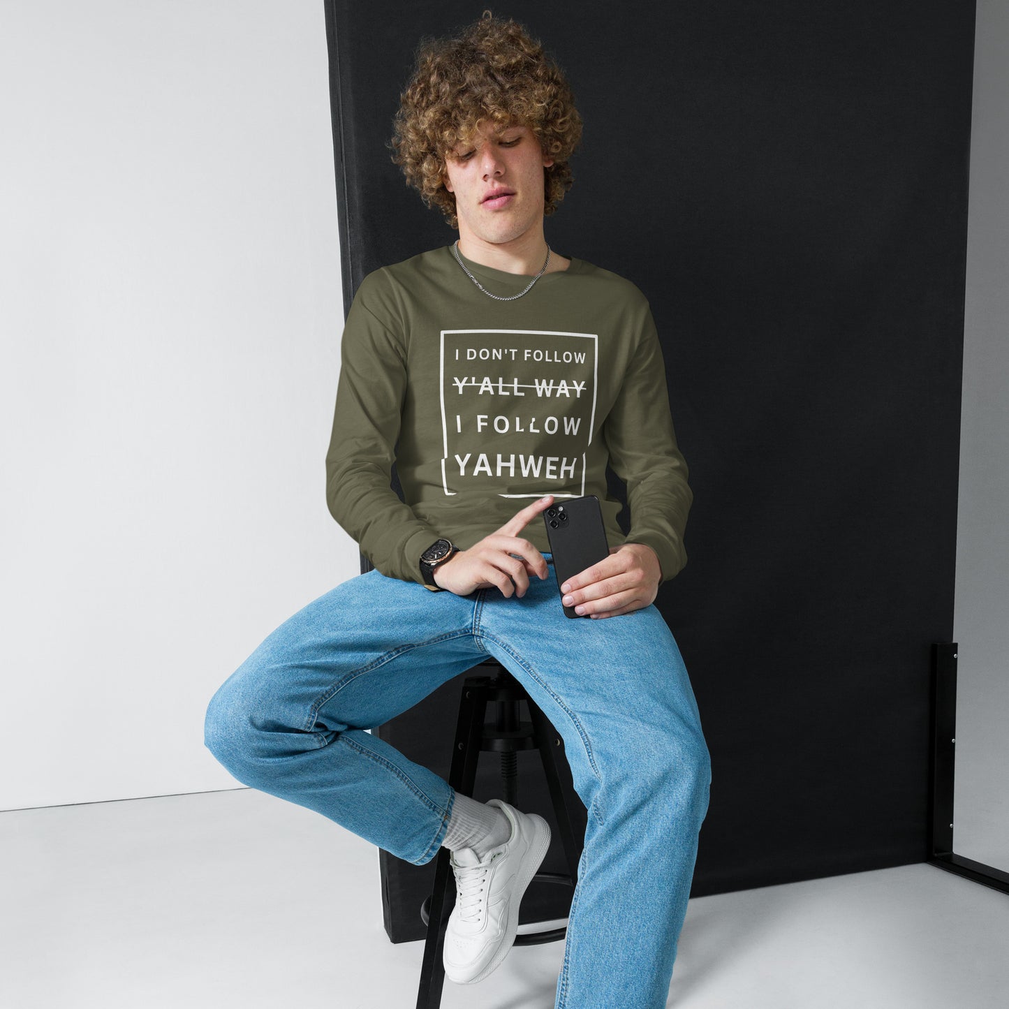 I Don't Follow Y'all Way Long Sleeve T-Shirt - Humble & Faithful Co.