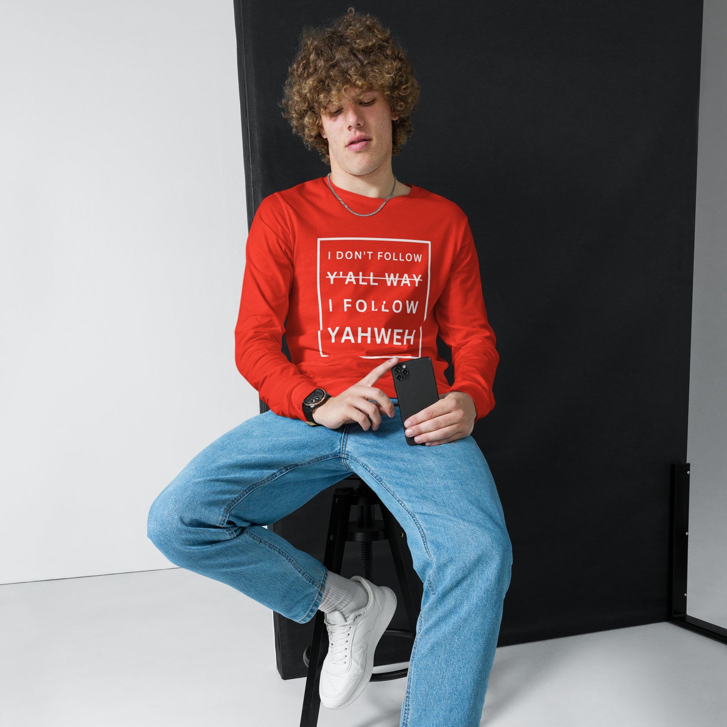 I Don't Follow Y'all Way Long Sleeve T-Shirt - Humble & Faithful Co.