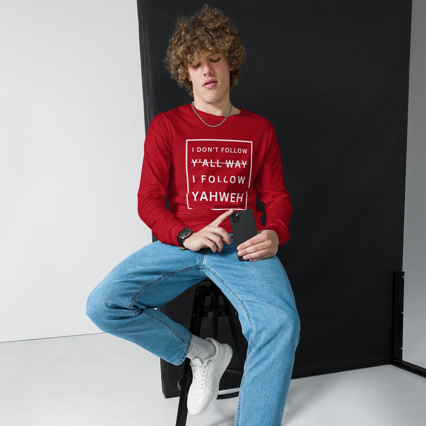 I Don't Follow Y'all Way Long Sleeve T-Shirt - Humble & Faithful Co.