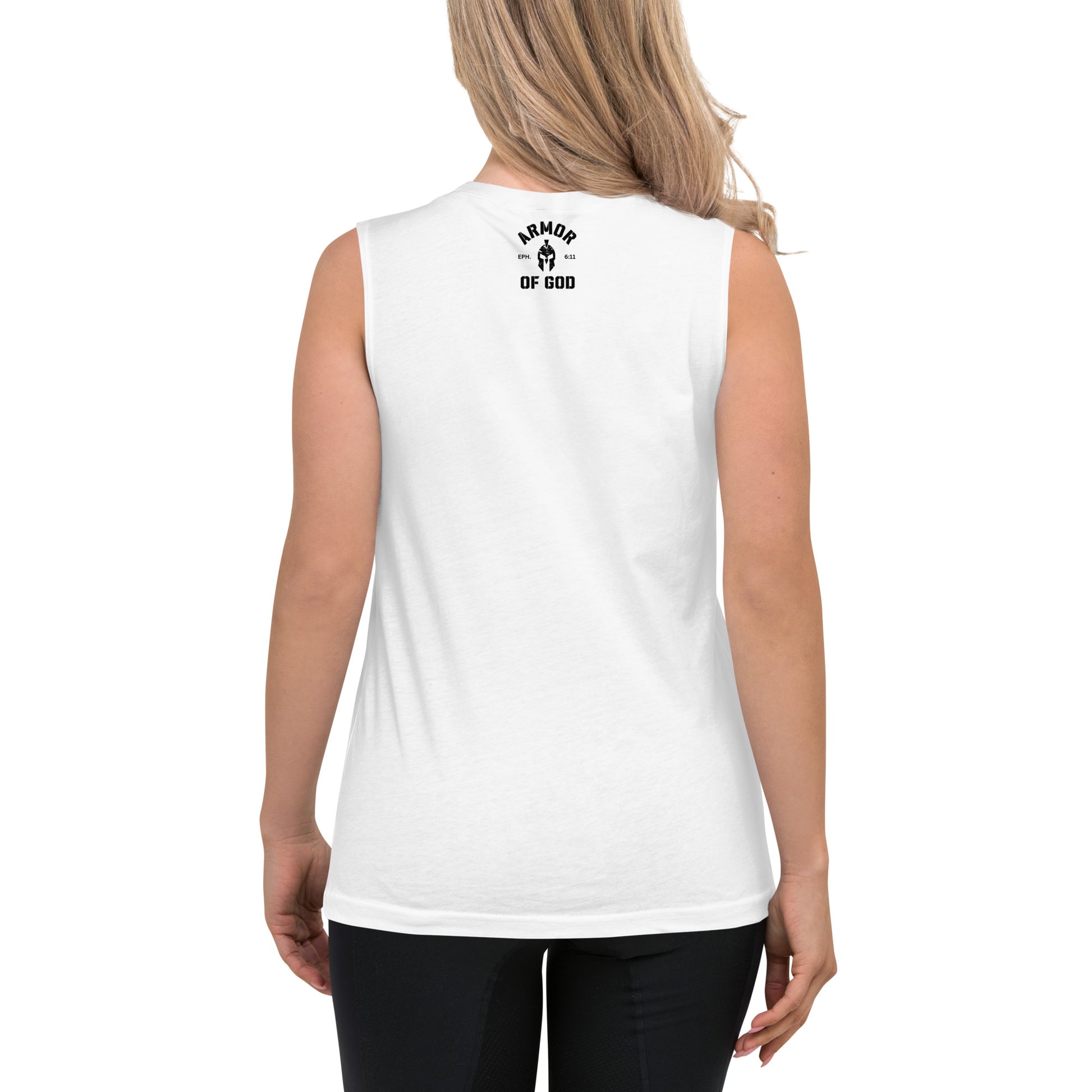 Armor of God Muscle Shirt (White) - Humble & Faithful Co.