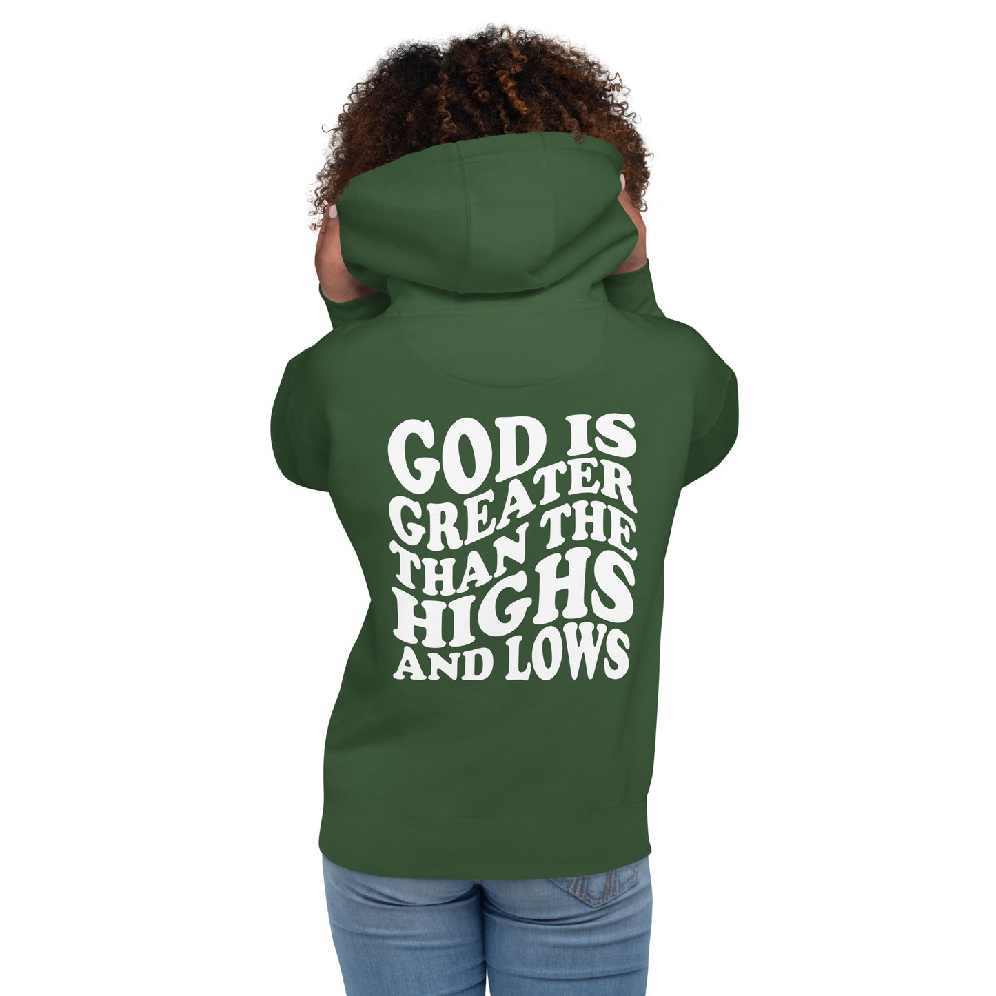 God is Greater than the Highs and Lows Hoodie - Humble & Faithful Co.