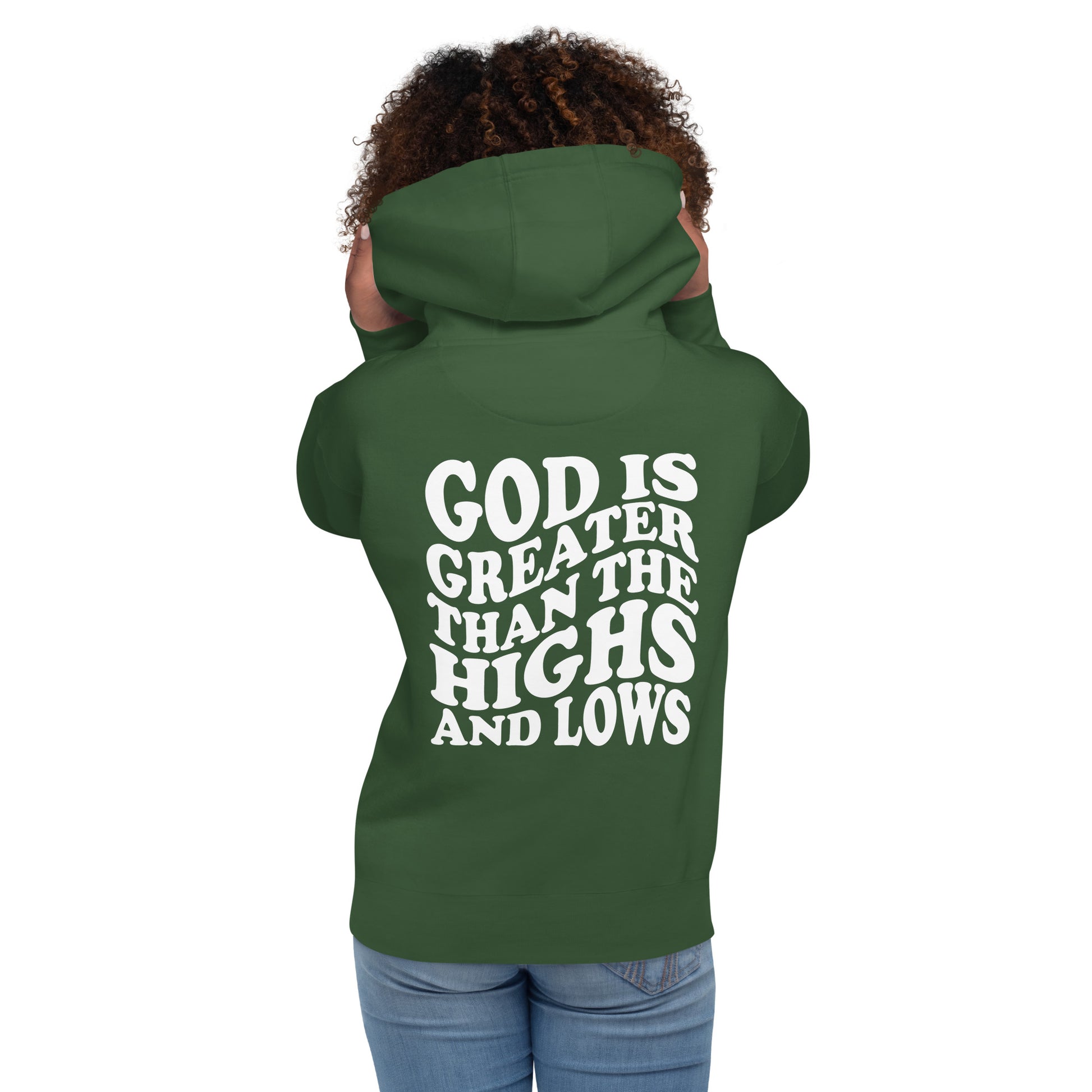 God is Greater than the Highs and Lows Hoodie - Humble & Faithful Co.