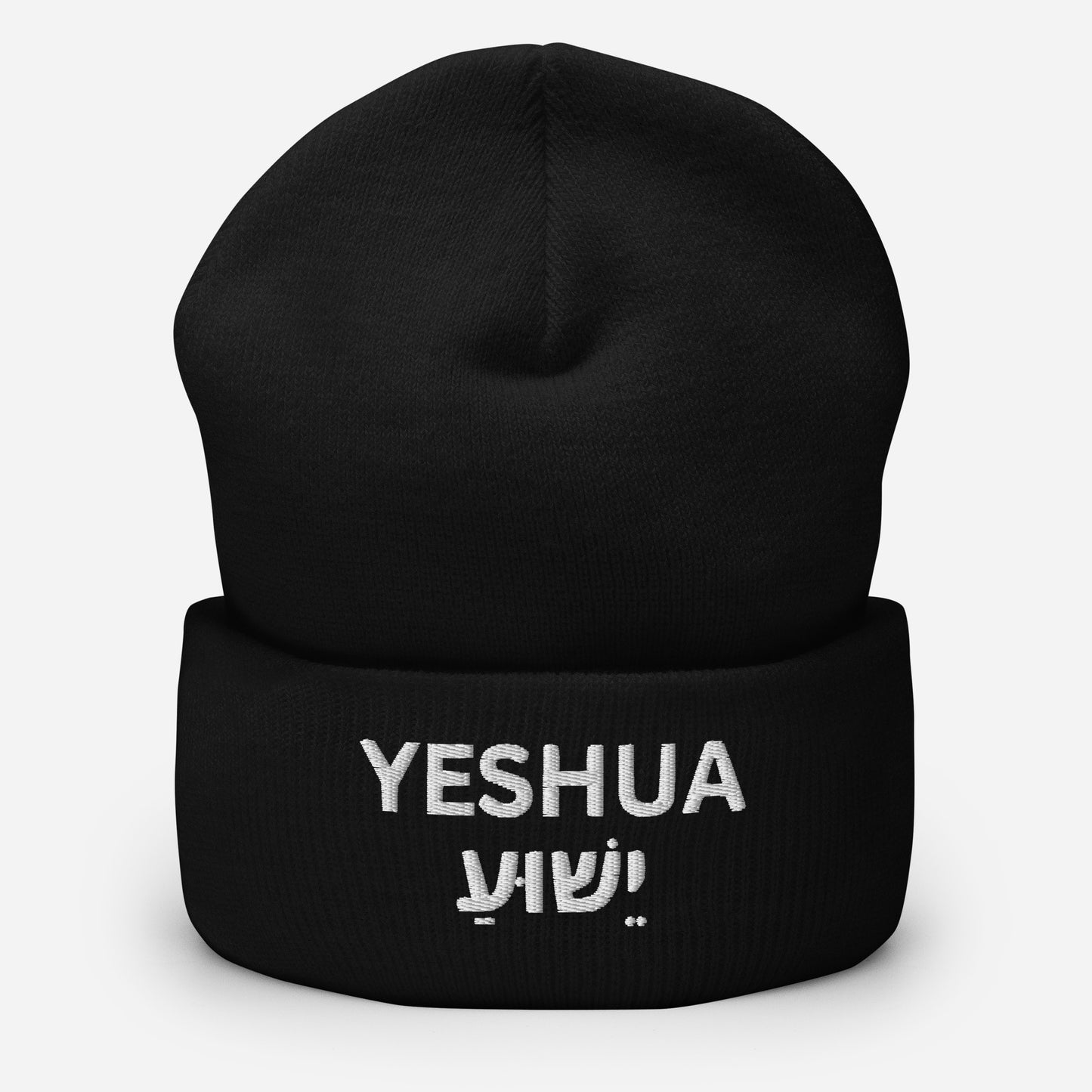 Yeshua Embroidered Cuffed Beanie (Unisex) - Humble & Faithful Co.