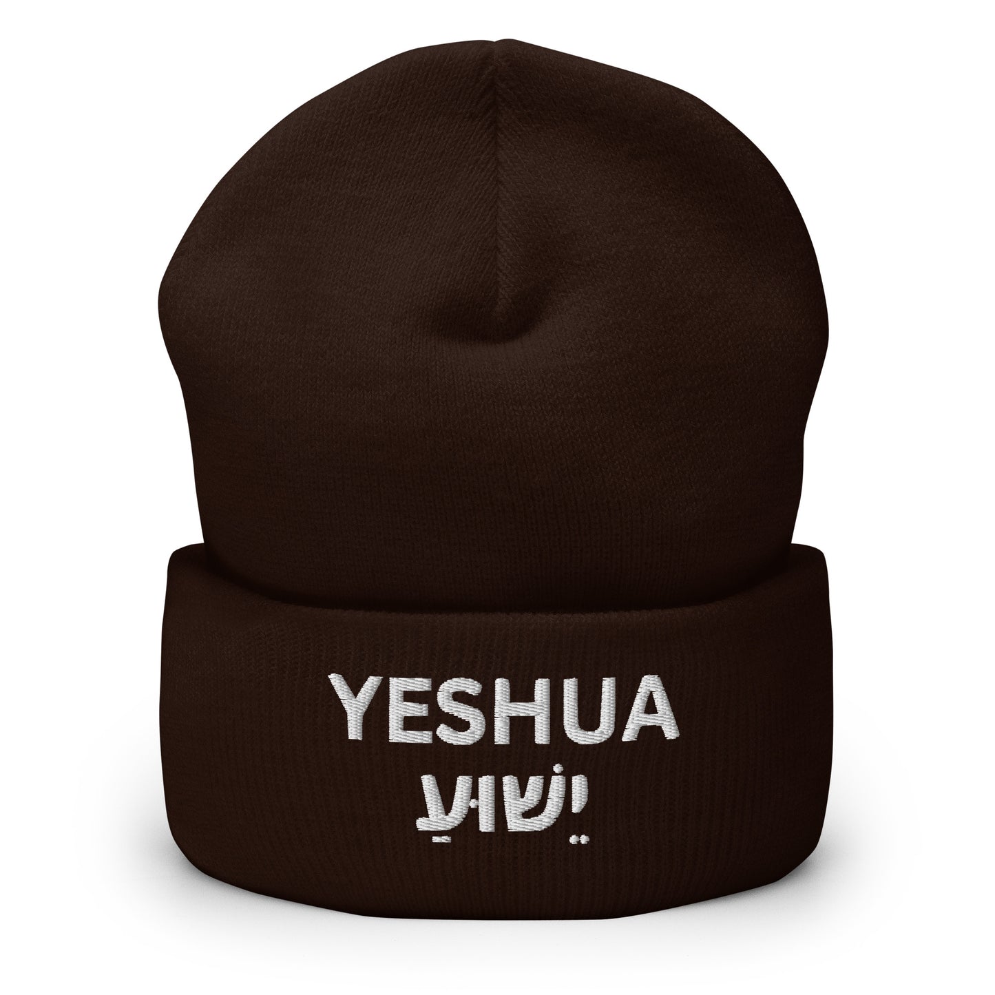 Yeshua Embroidered Cuffed Beanie (Unisex) - Humble & Faithful Co.
