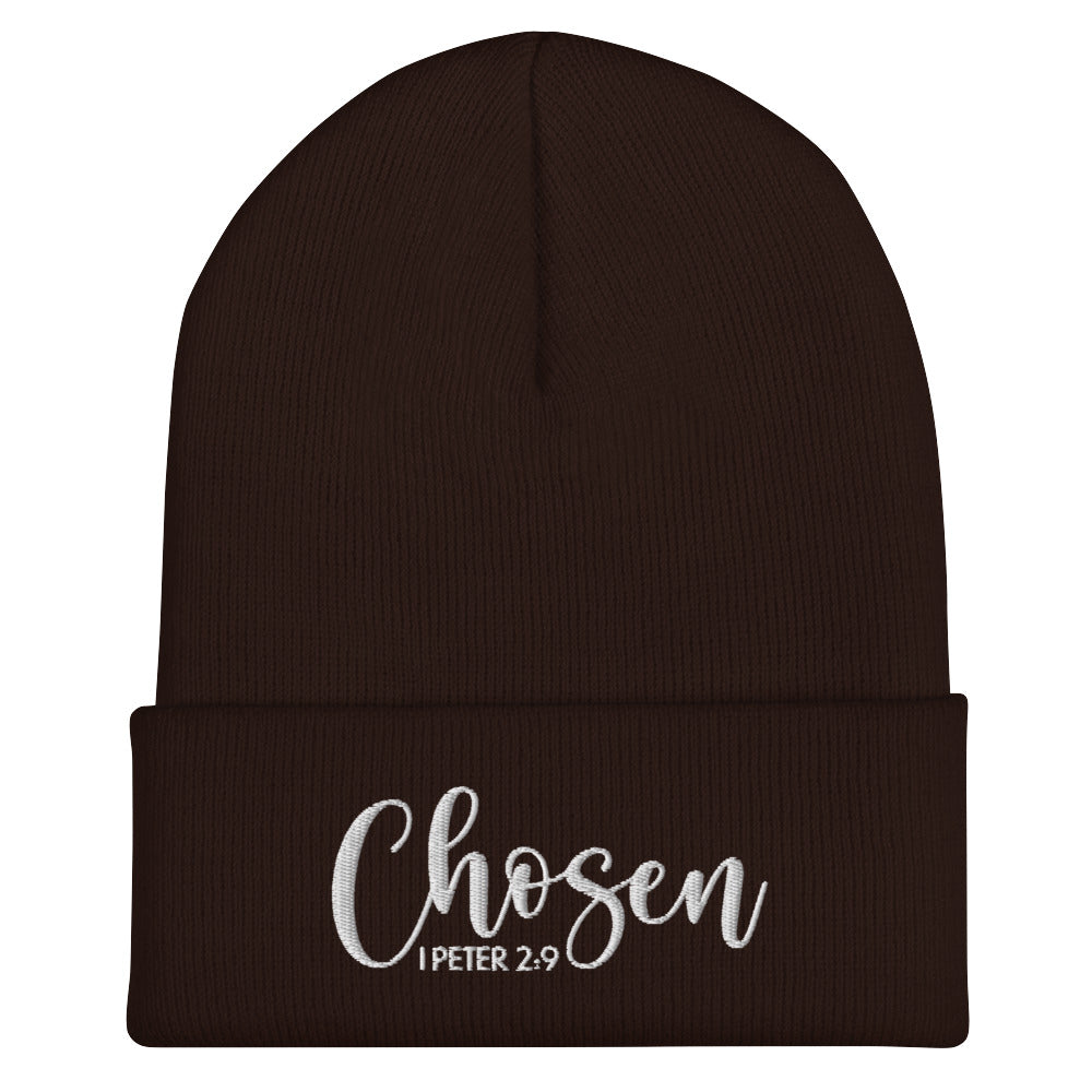 Chosen Embroidered Cuffed Beanie (Unisex) - Humble & Faithful Co.