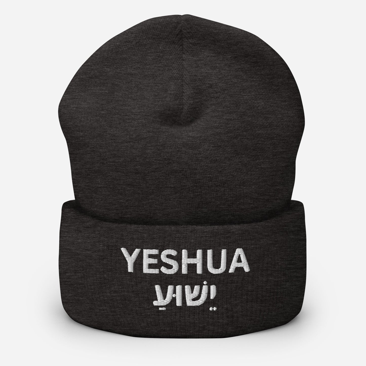 Yeshua Embroidered Cuffed Beanie (Unisex) - Humble & Faithful Co.