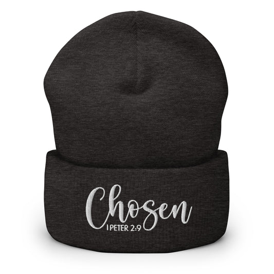 Chosen Embroidered Cuffed Beanie (Unisex) - Humble & Faithful Co.