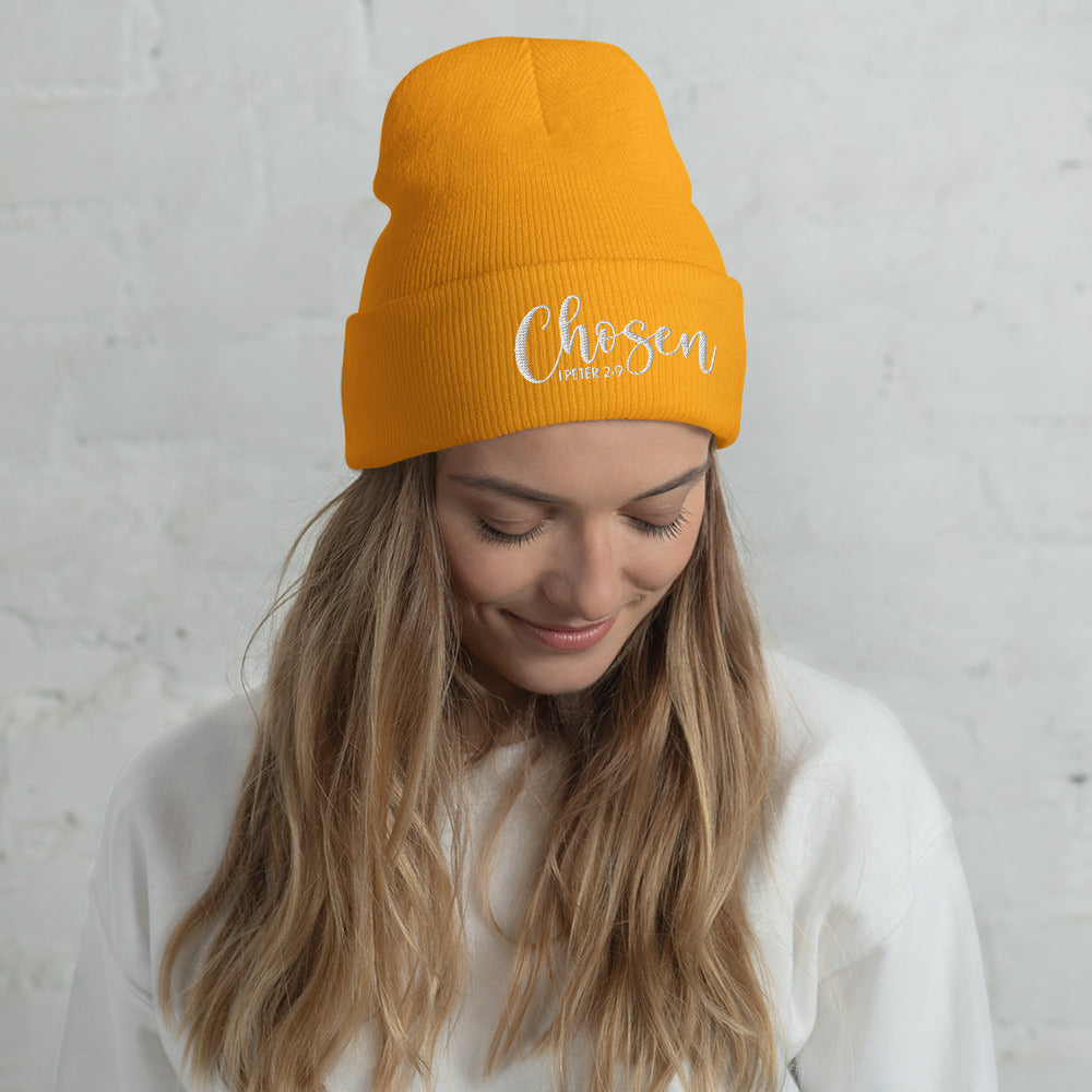 Chosen Embroidered Cuffed Beanie (Unisex) - Humble & Faithful Co.