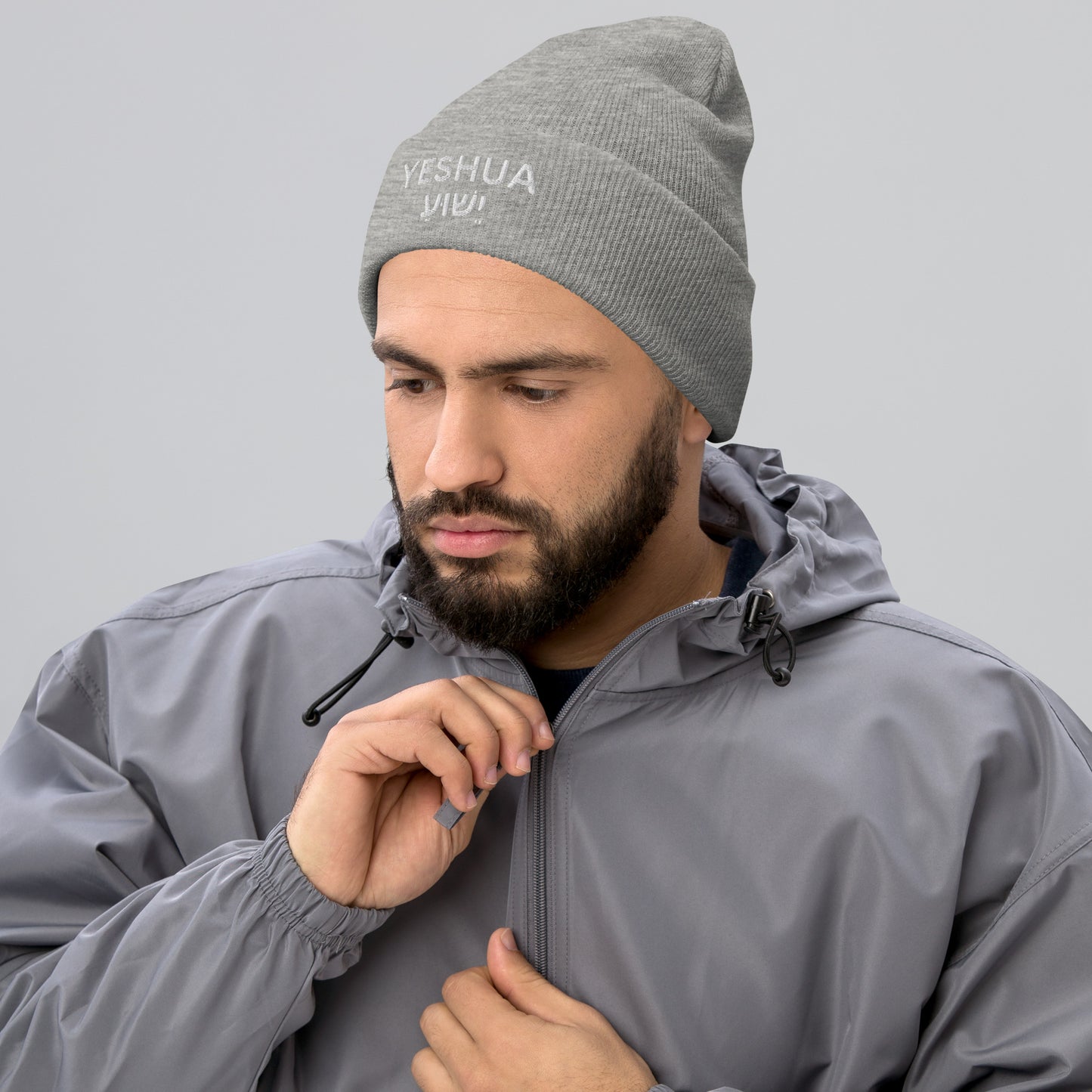 Yeshua Embroidered Cuffed Beanie (Unisex) - Humble & Faithful Co.