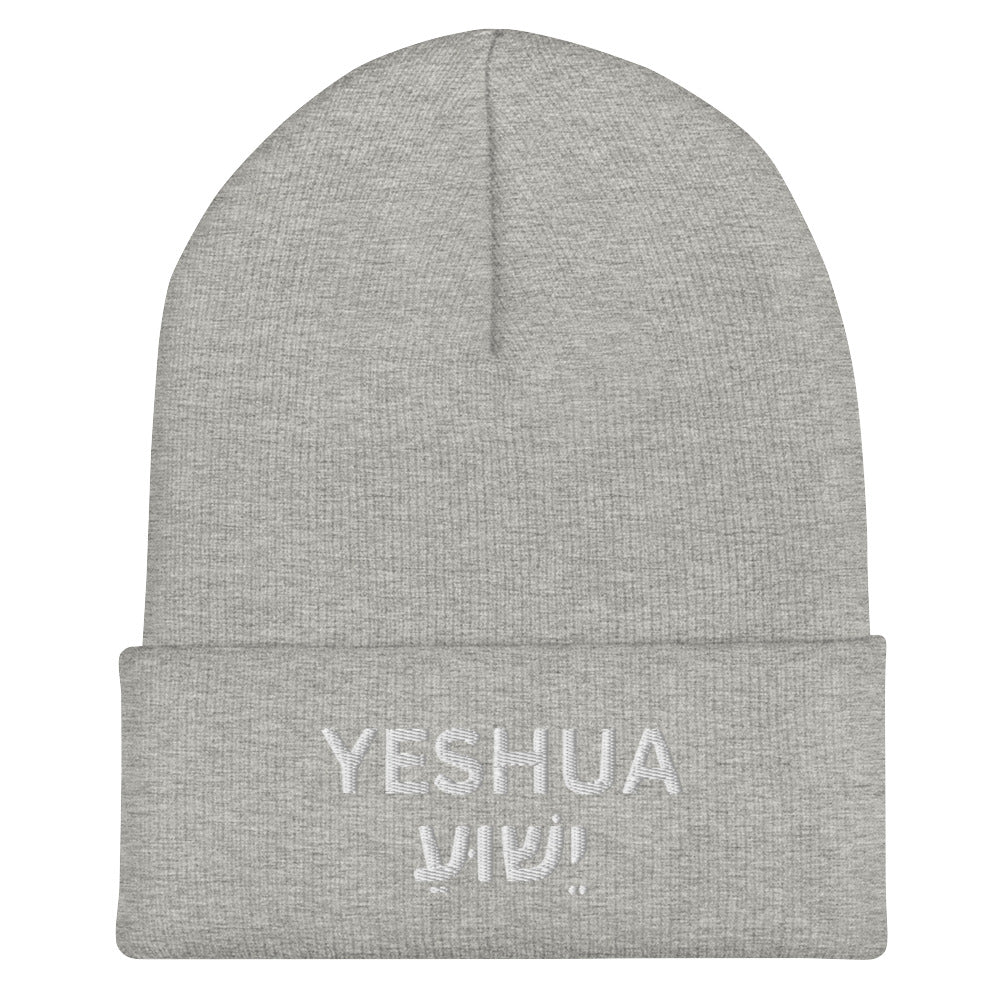 Yeshua Embroidered Cuffed Beanie (Unisex) - Humble & Faithful Co.