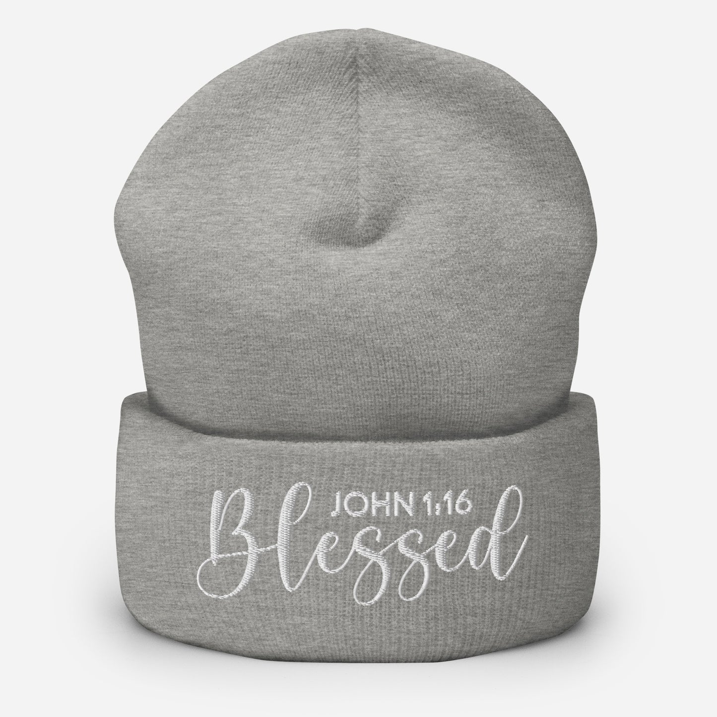 Blessed Embroidered Cuffed Beanie (Unisex) - Humble & Faithful Co.