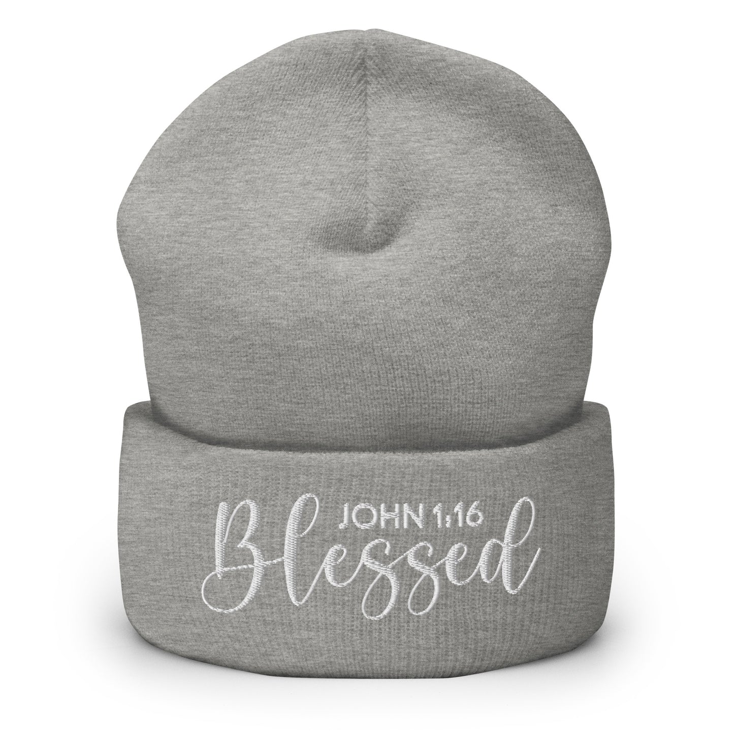 Blessed Embroidered Cuffed Beanie (Unisex) - Humble & Faithful Co.