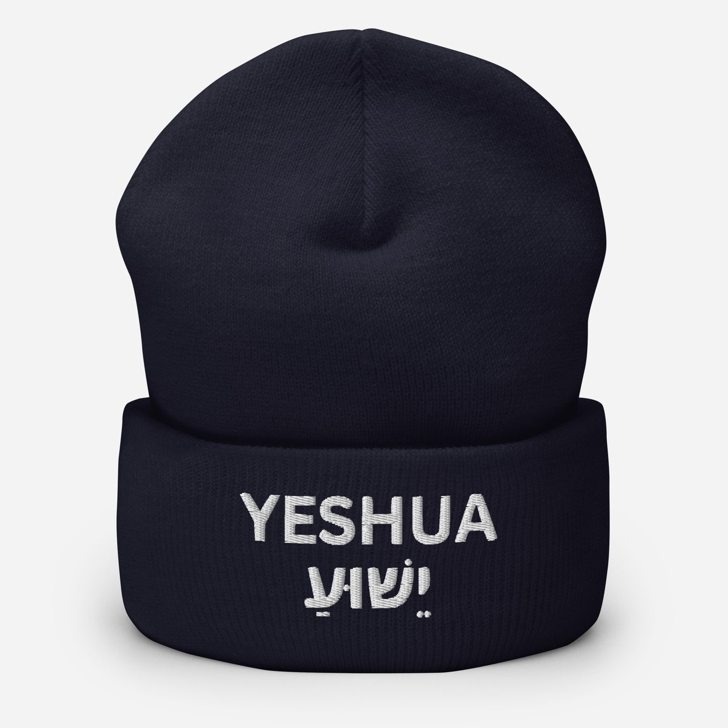 Yeshua Embroidered Cuffed Beanie (Unisex) - Humble & Faithful Co.
