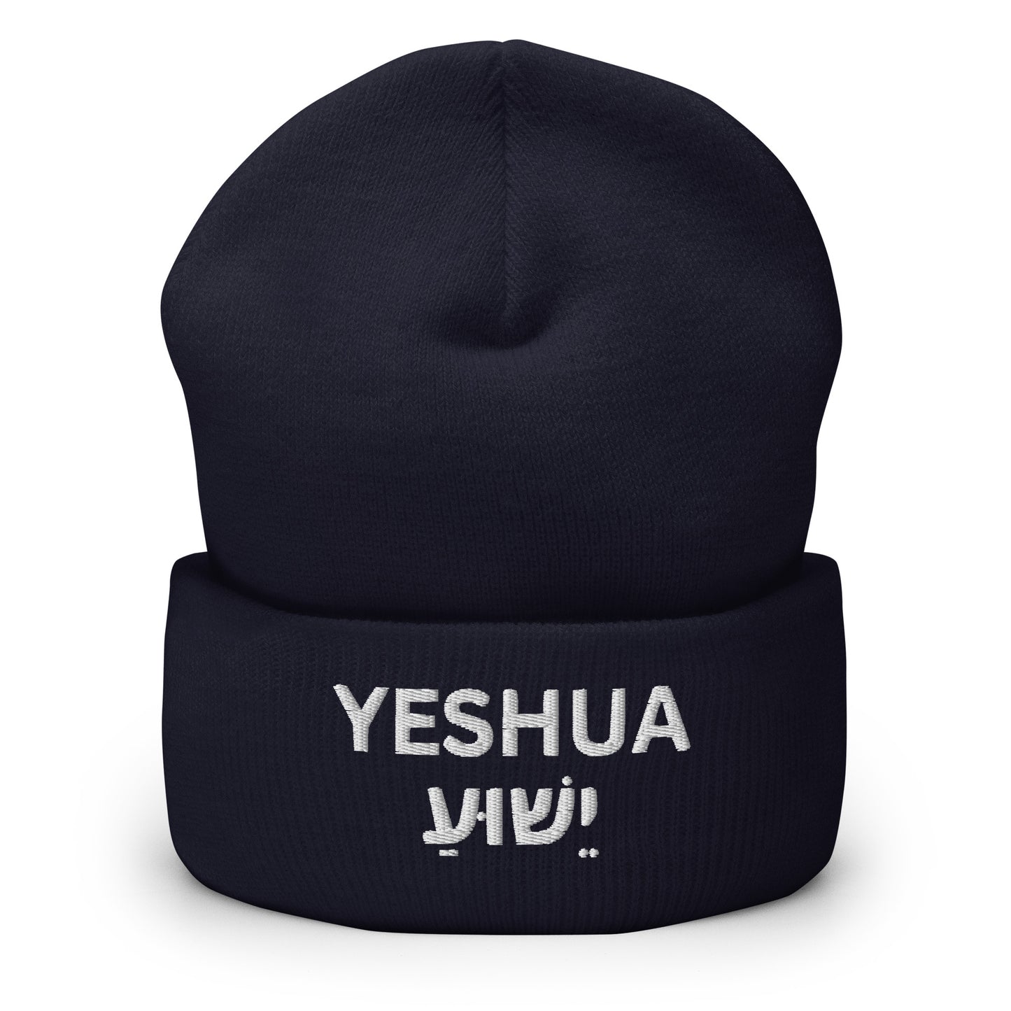 Yeshua Embroidered Cuffed Beanie (Unisex) - Humble & Faithful Co.