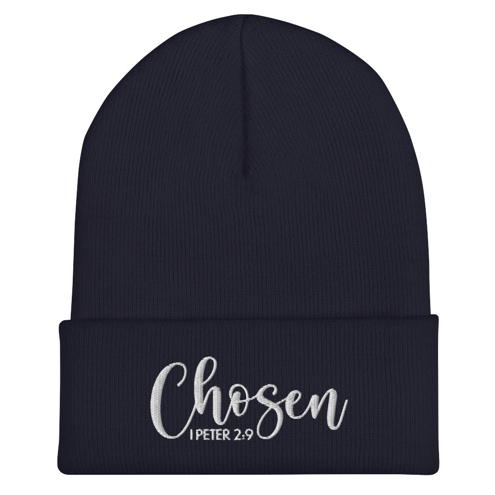 Chosen Embroidered Cuffed Beanie (Unisex) - Humble & Faithful Co.