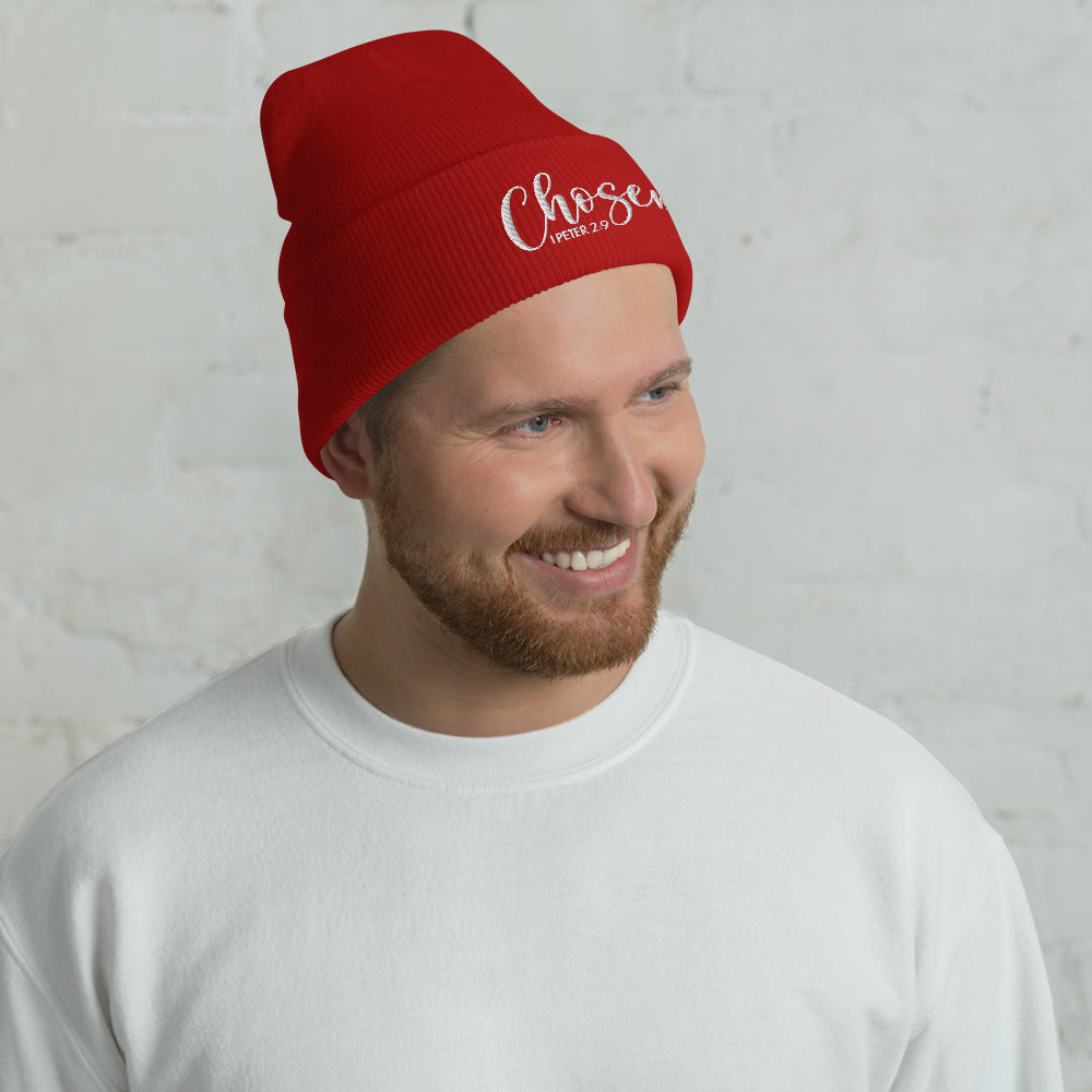 Chosen Embroidered Cuffed Beanie (Unisex) - Humble & Faithful Co.
