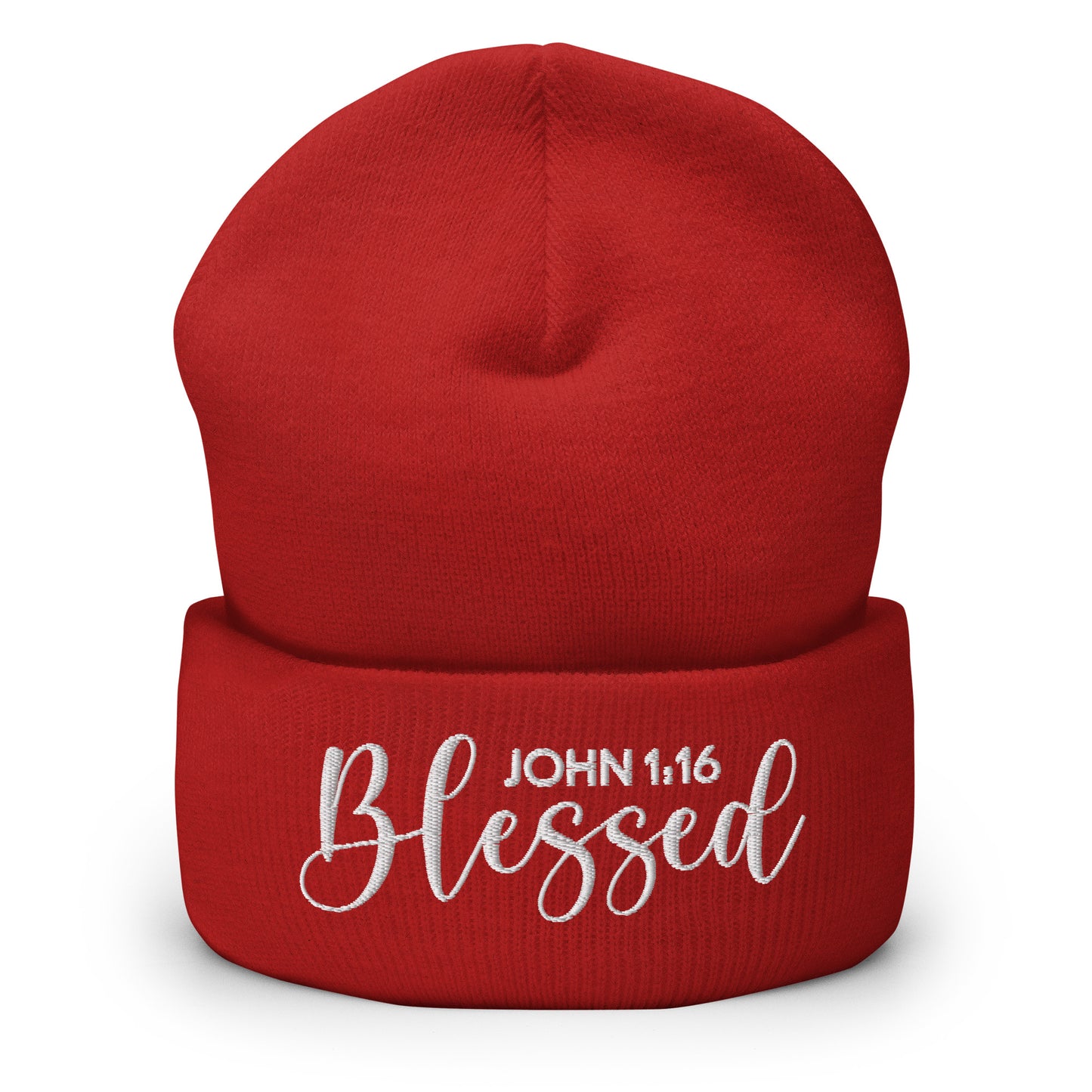 Blessed Embroidered Cuffed Beanie (Unisex) - Humble & Faithful Co.