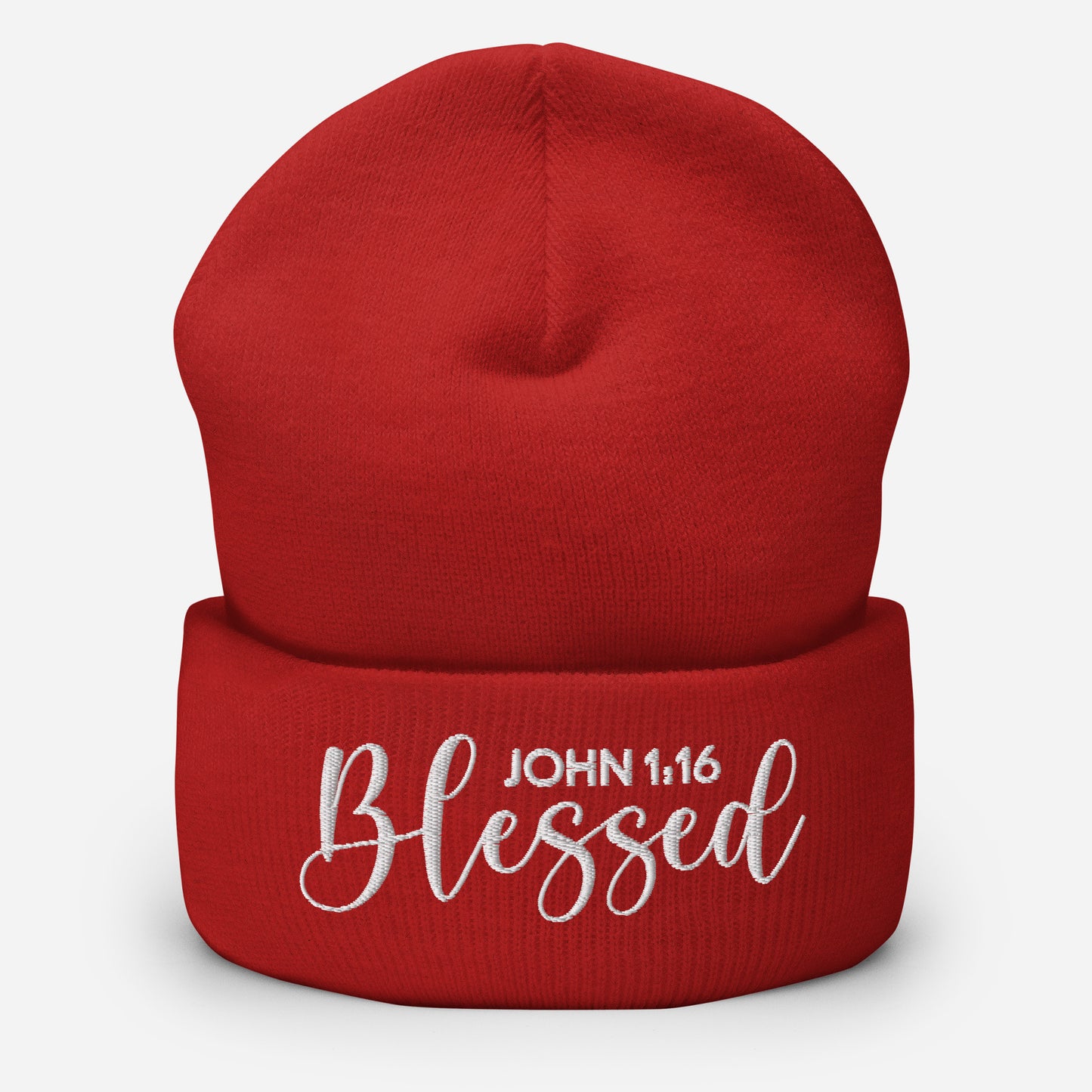 Blessed Embroidered Cuffed Beanie (Unisex) - Humble & Faithful Co.