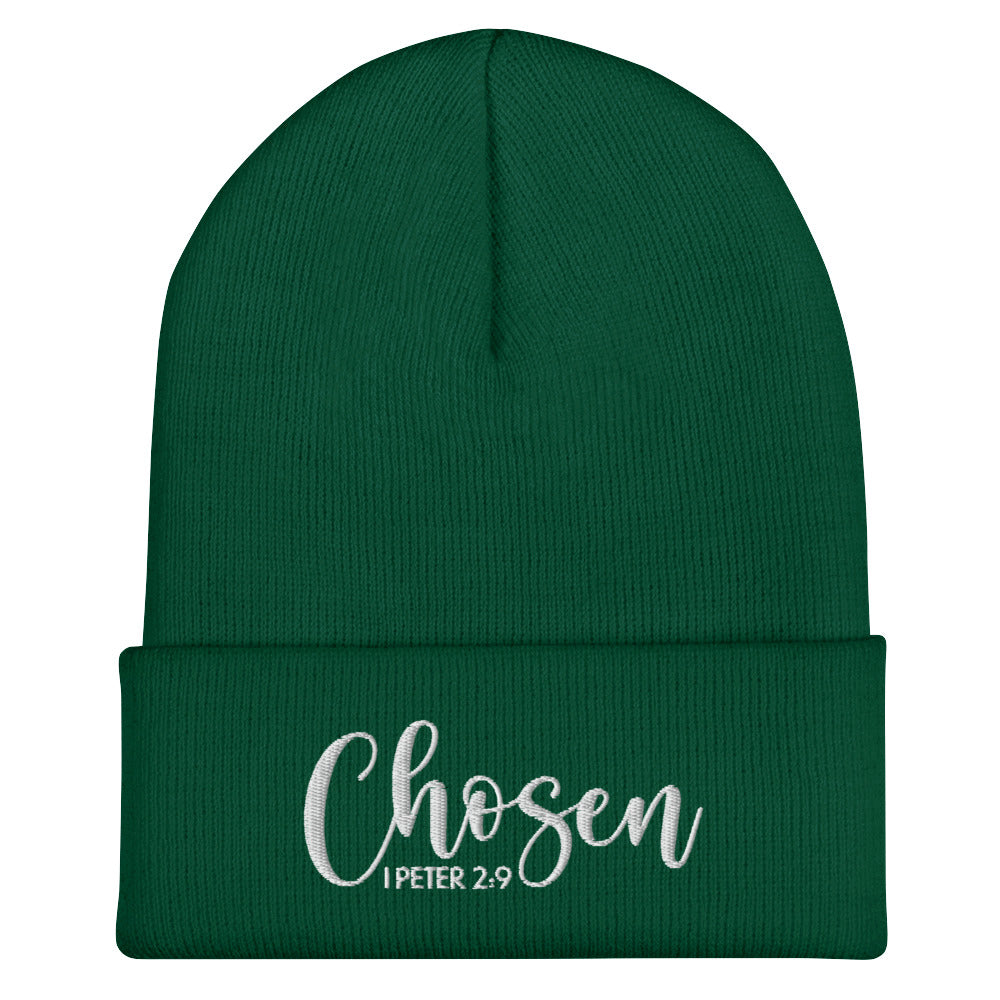 Chosen Embroidered Cuffed Beanie (Unisex) - Humble & Faithful Co.