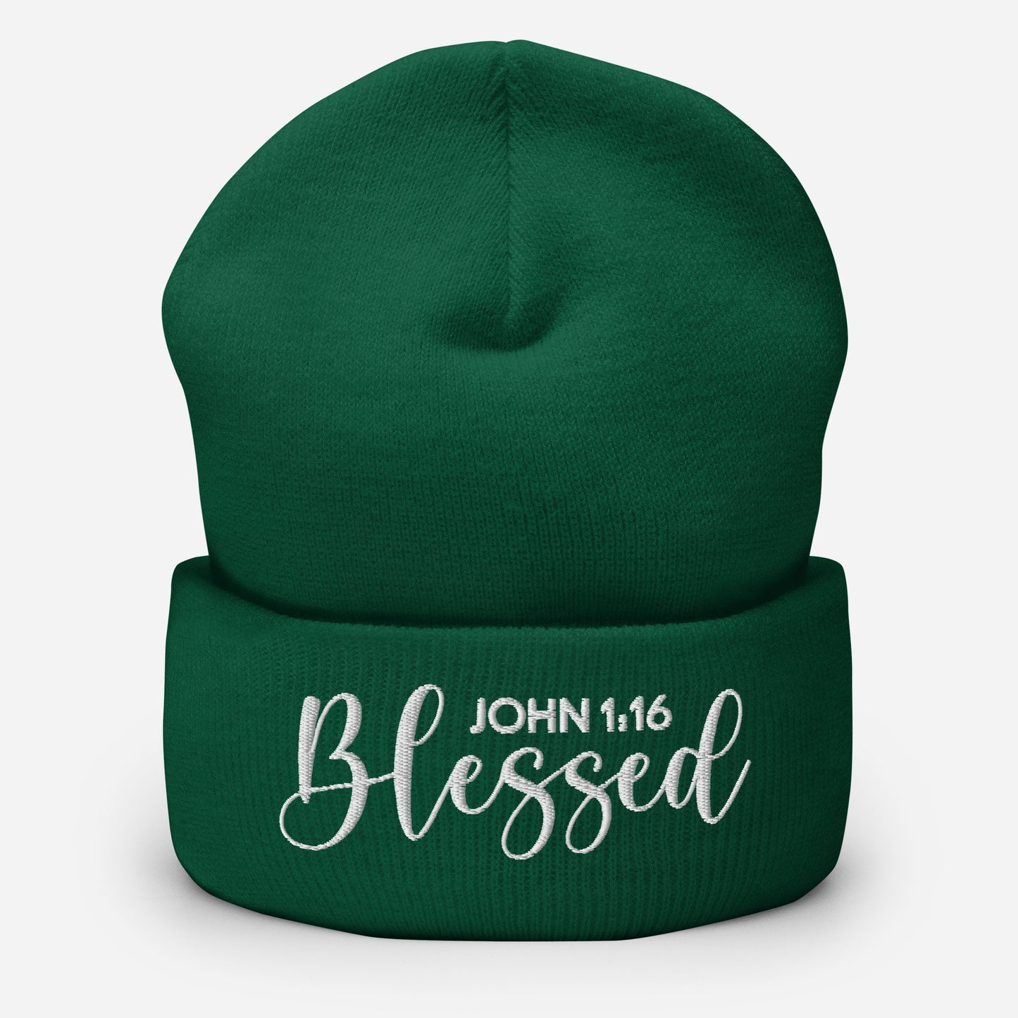 Blessed Embroidered Cuffed Beanie (Unisex) - Humble & Faithful Co.