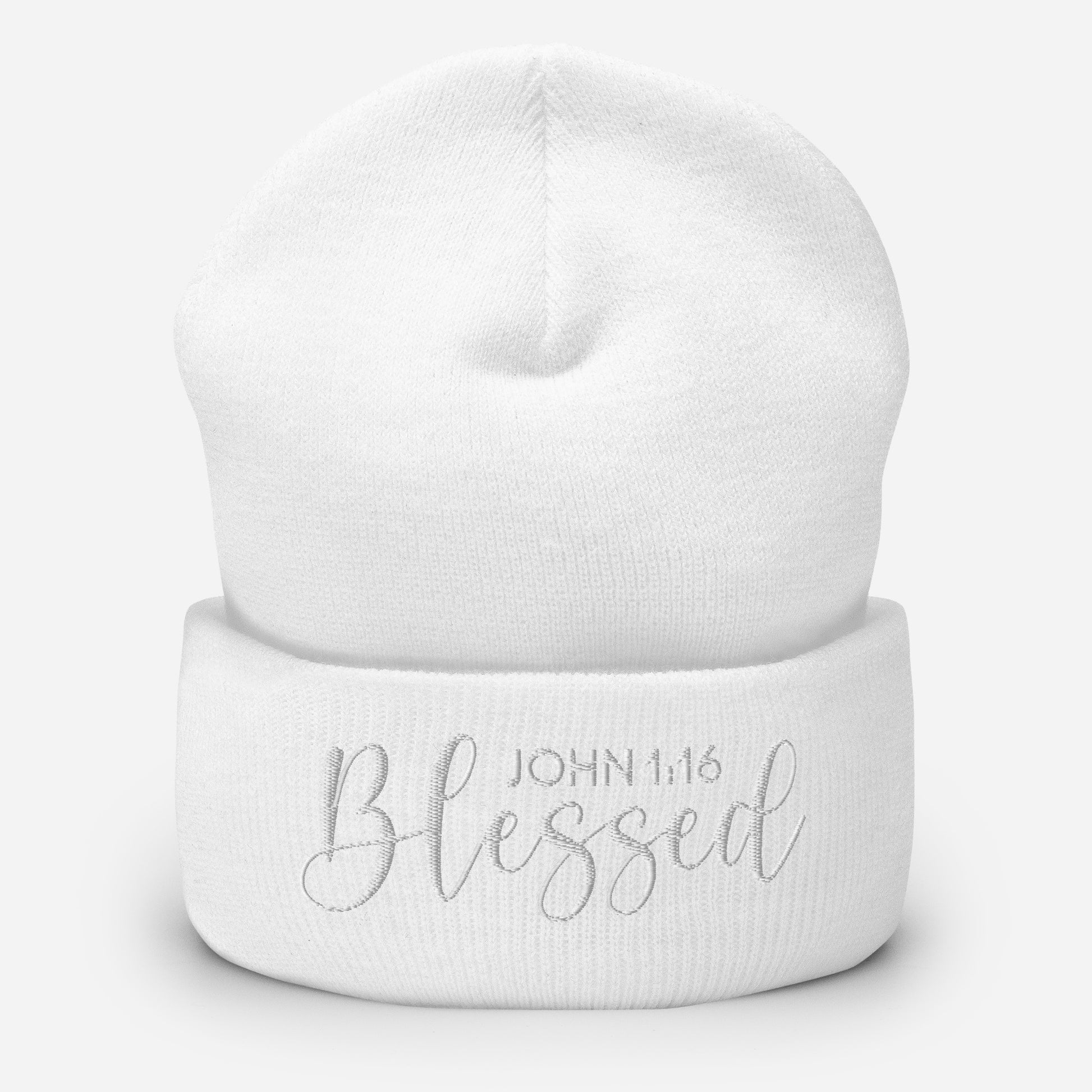 Blessed Embroidered Cuffed Beanie (Unisex) - Humble & Faithful Co.
