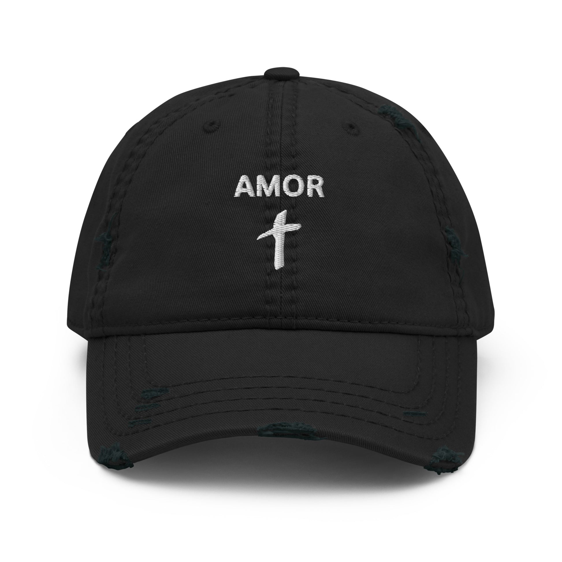 Distressed "Amor" Dad Hat (Unisex) - Humble & Faithful Co.