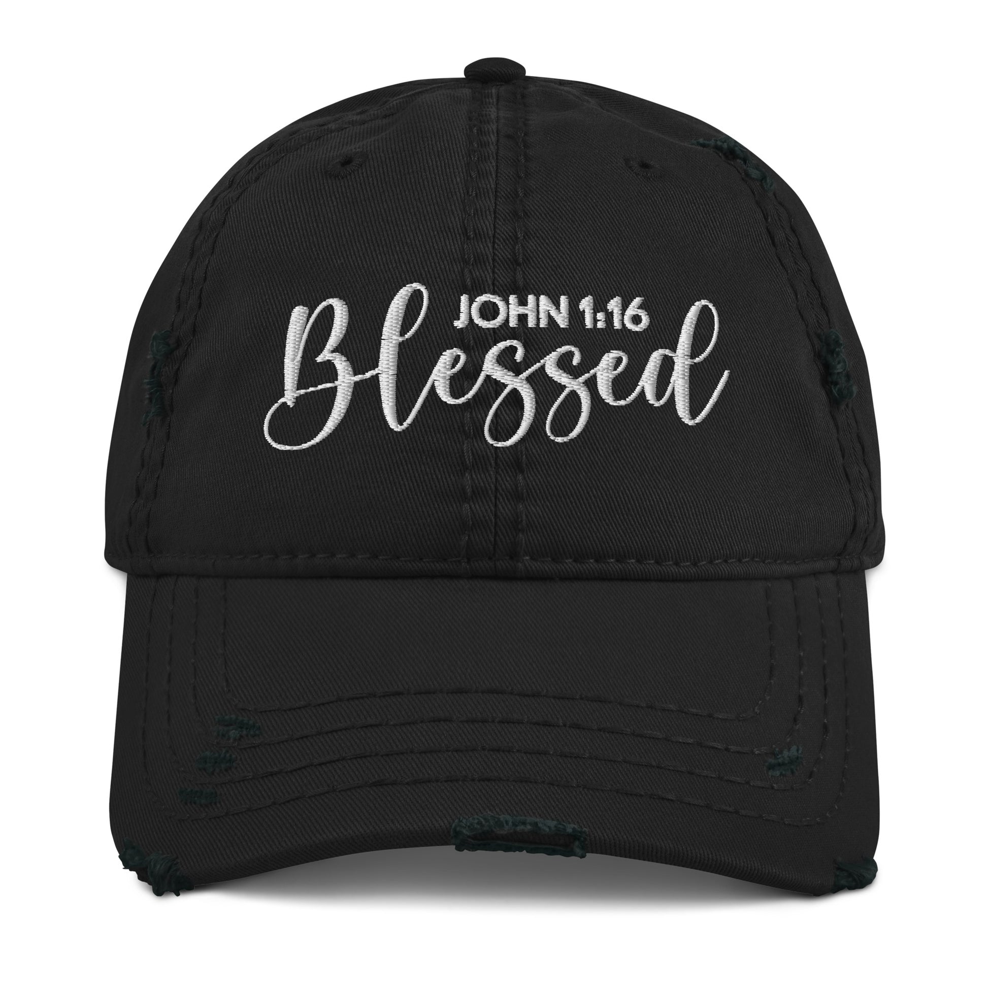 Blessed Distressed Dad Hat (Unisex) - Humble & Faithful Co.