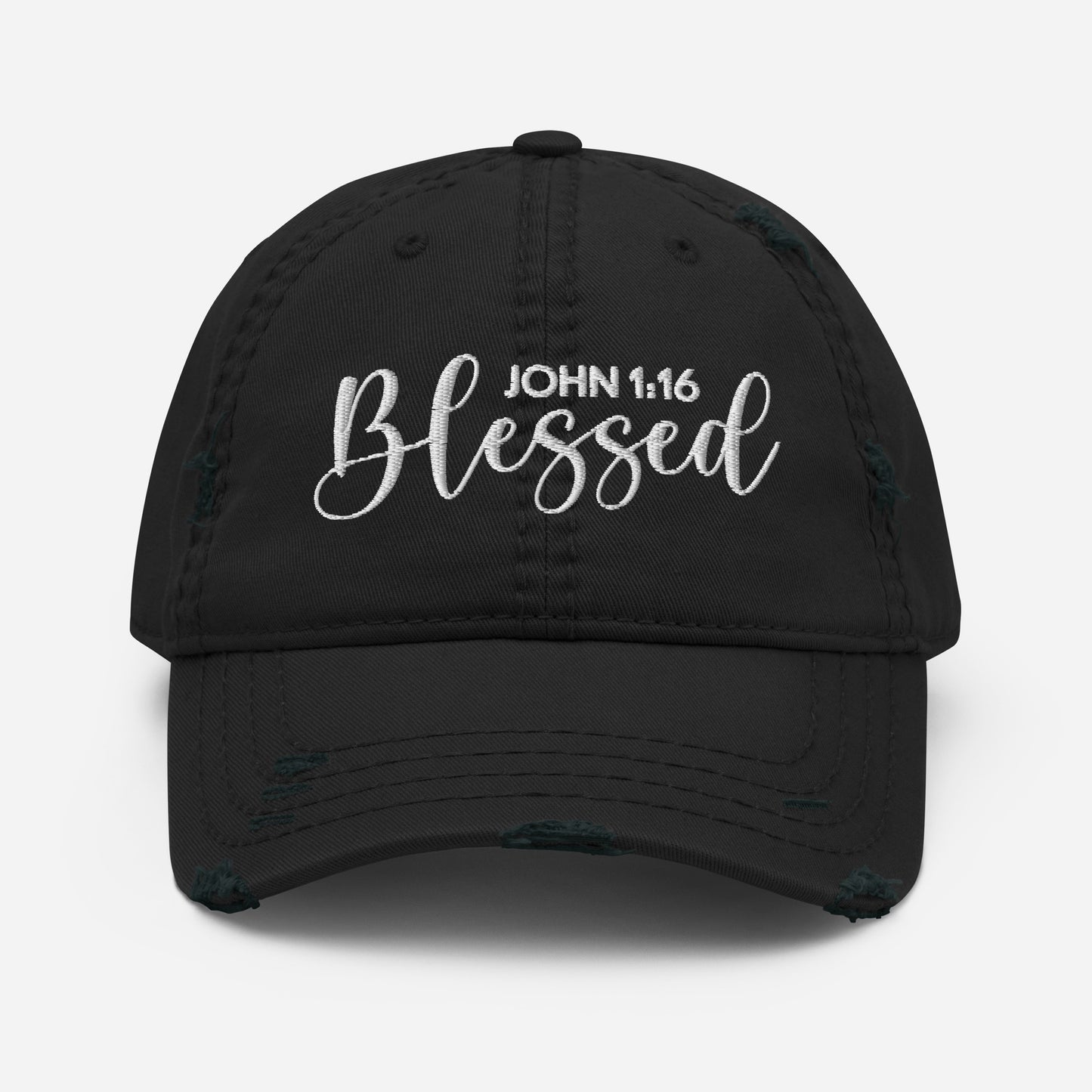Blessed Distressed Dad Hat (Unisex) - Humble & Faithful Co.