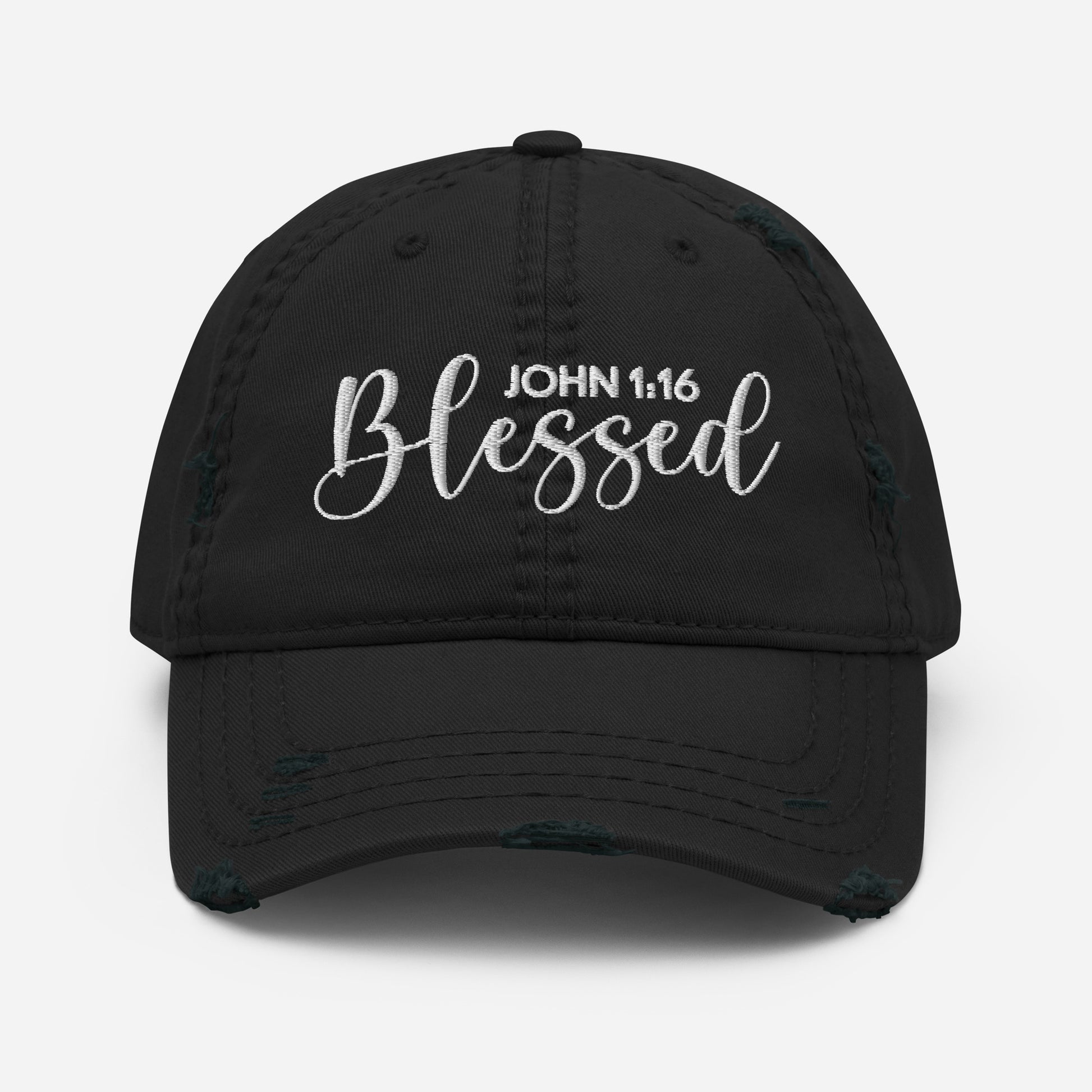 Blessed Distressed Dad Hat (Unisex) - Humble & Faithful Co.