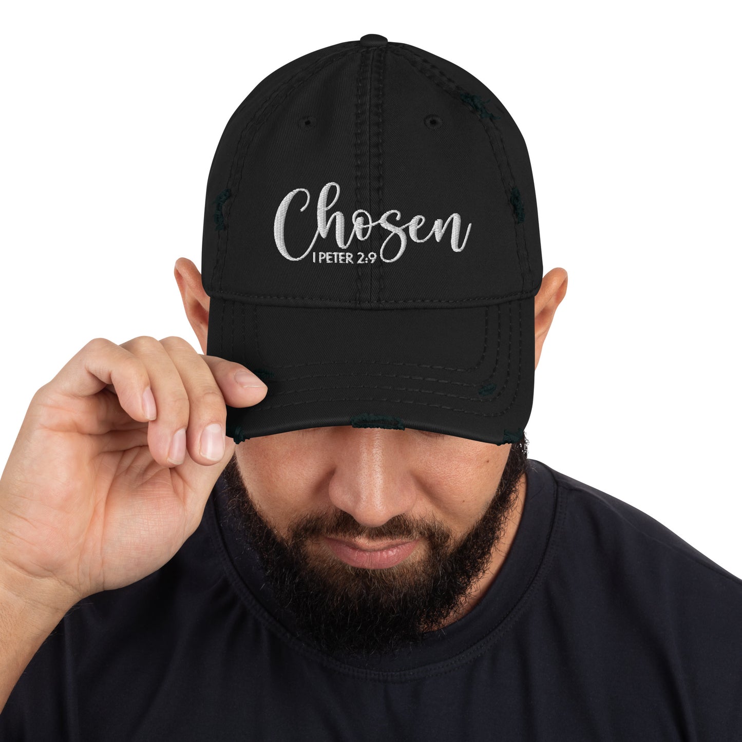 Chosen Distressed Dad Hat (Unisex) - Humble & Faithful Co.