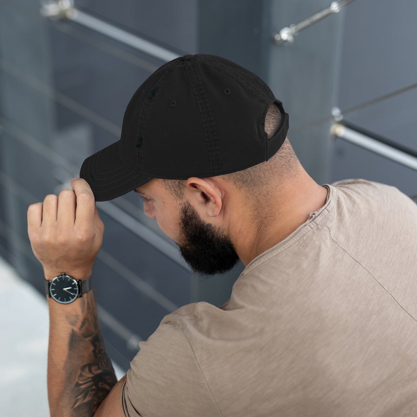 Distressed "Yahweh" Dad Hat (Unisex) - Humble & Faithful Co.