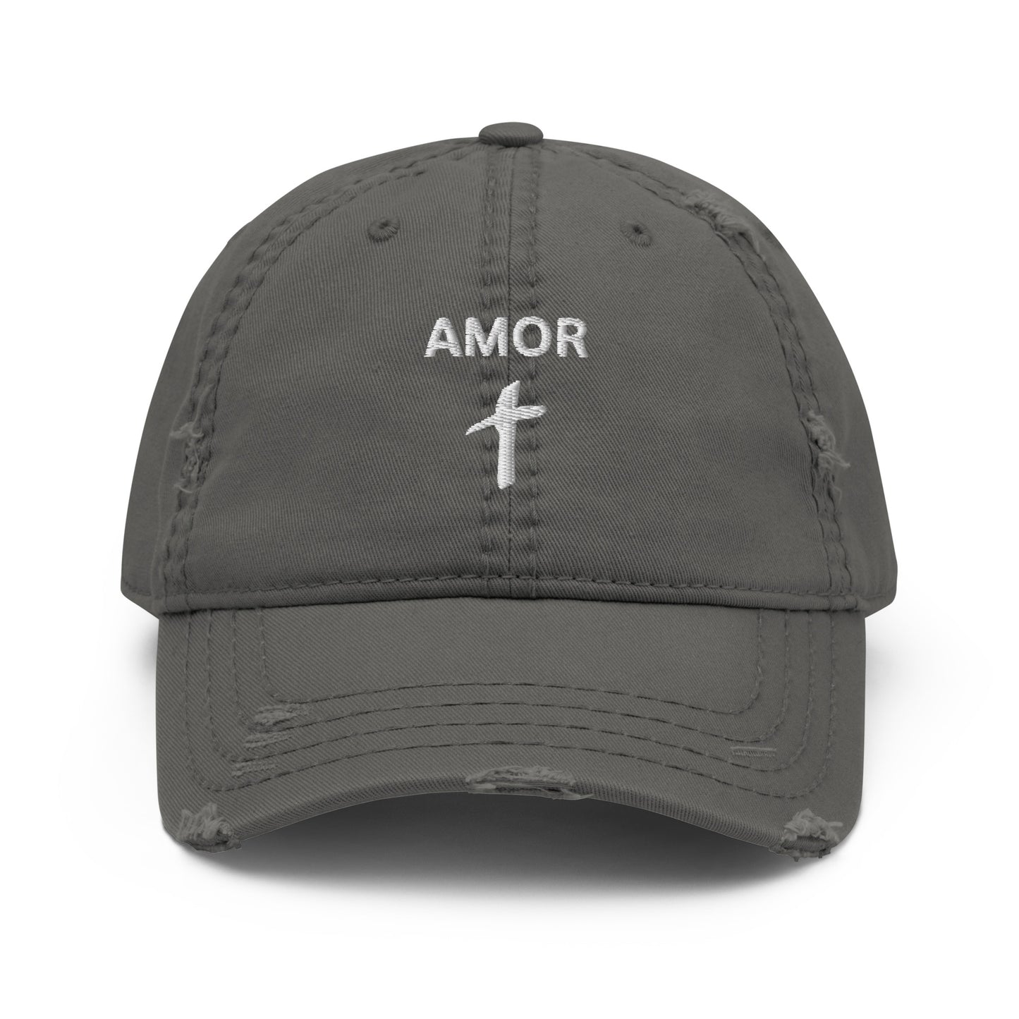 Distressed "Amor" Dad Hat (Unisex) - Humble & Faithful Co.