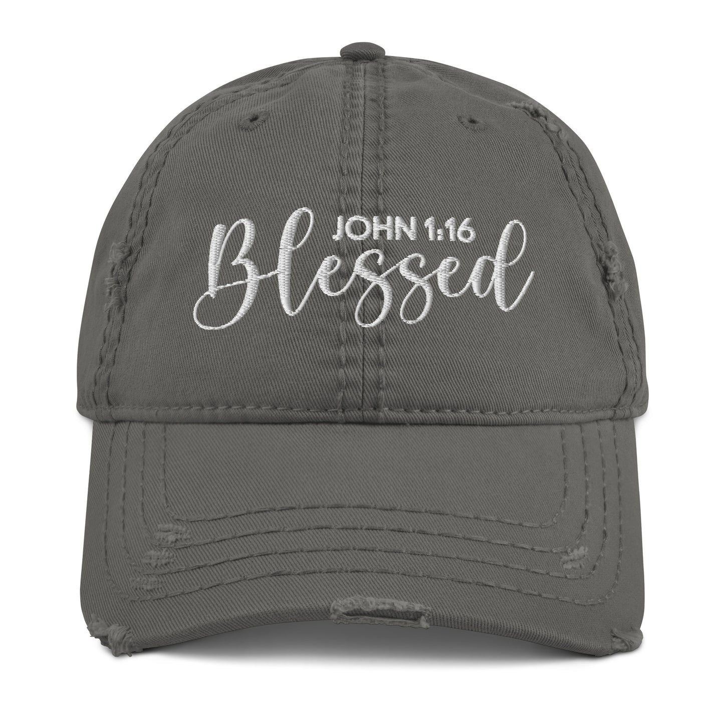 Blessed Distressed Dad Hat (Unisex) - Humble & Faithful Co.