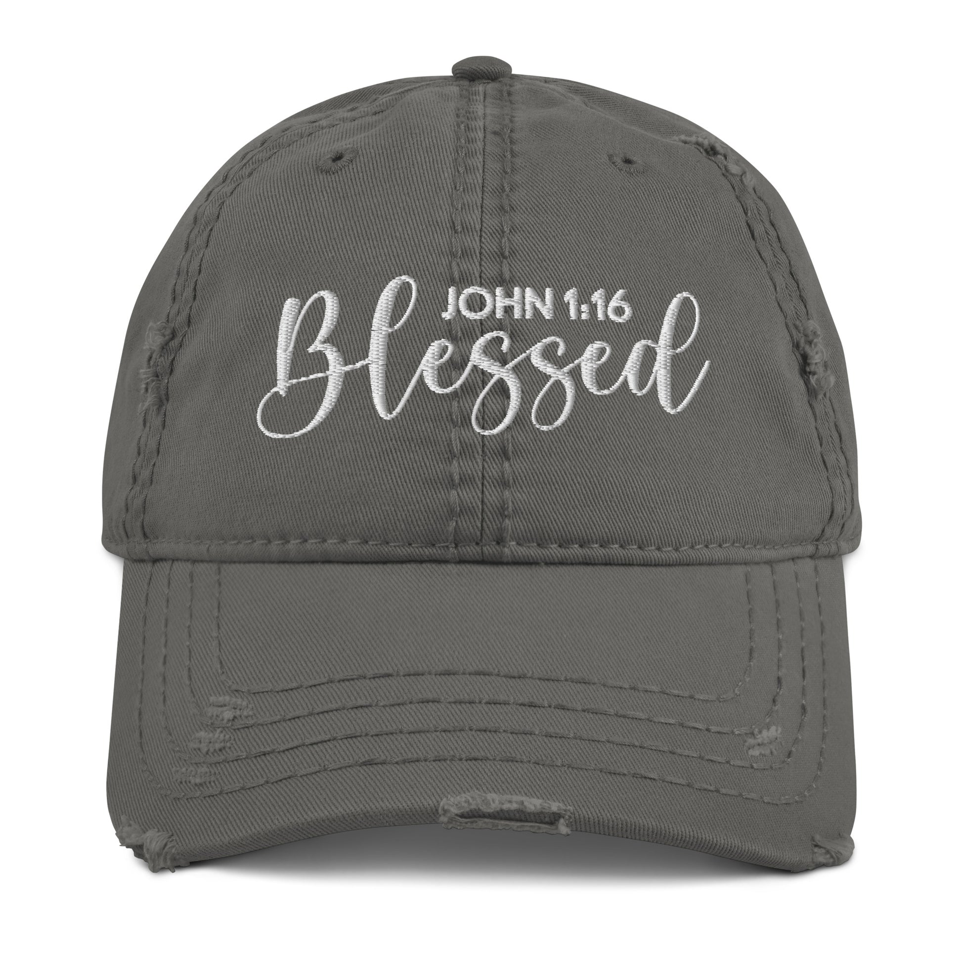 Blessed Distressed Dad Hat (Unisex) - Humble & Faithful Co.