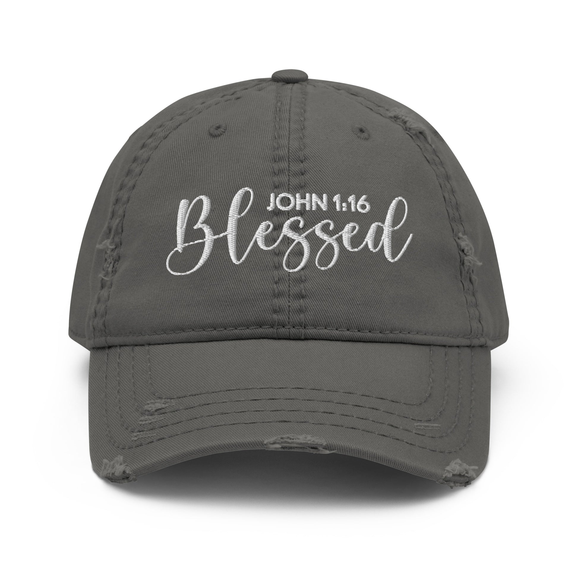 Blessed Distressed Dad Hat (Unisex) - Humble & Faithful Co.