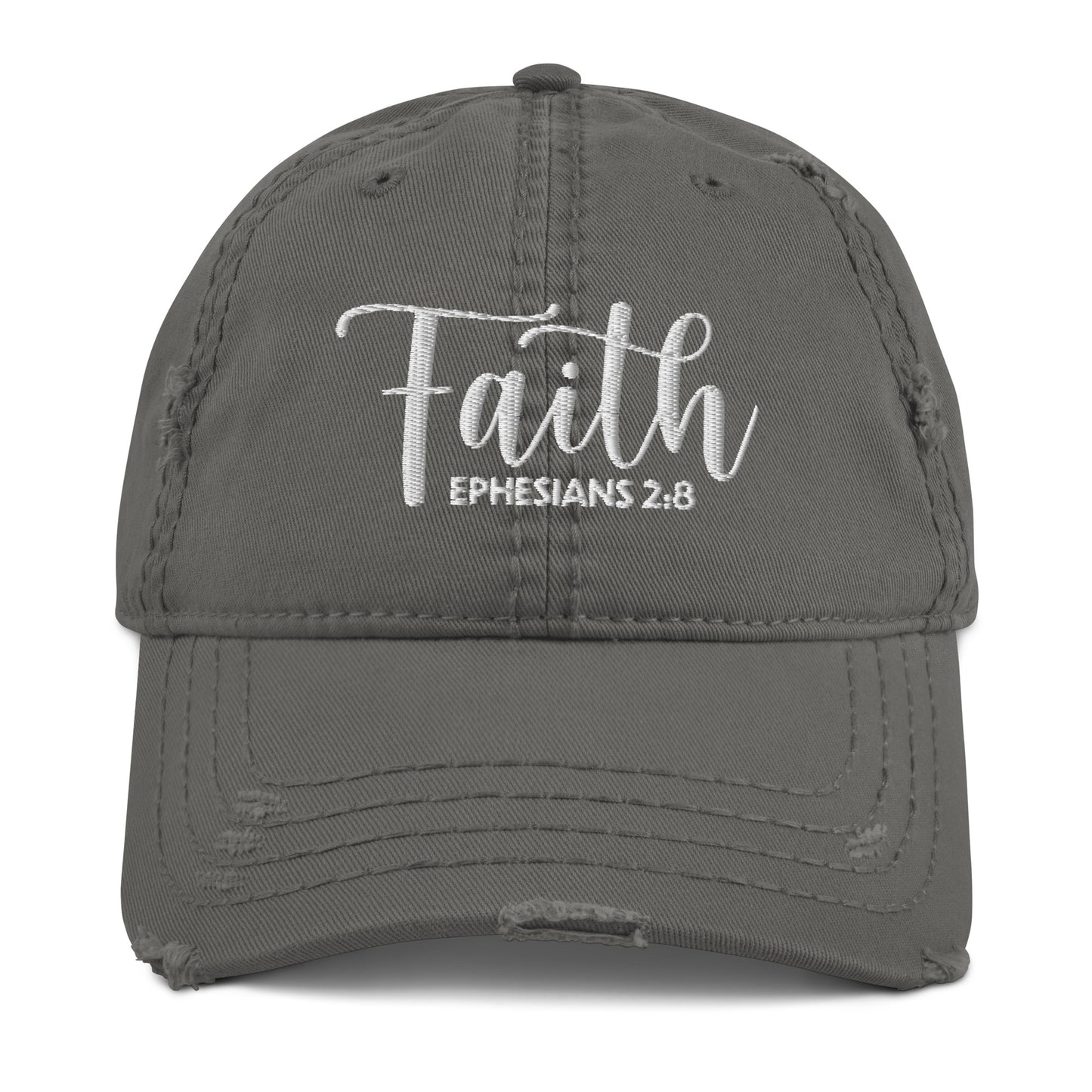 Faith Distressed Dad Hat (Unisex) - Humble & Faithful Co.