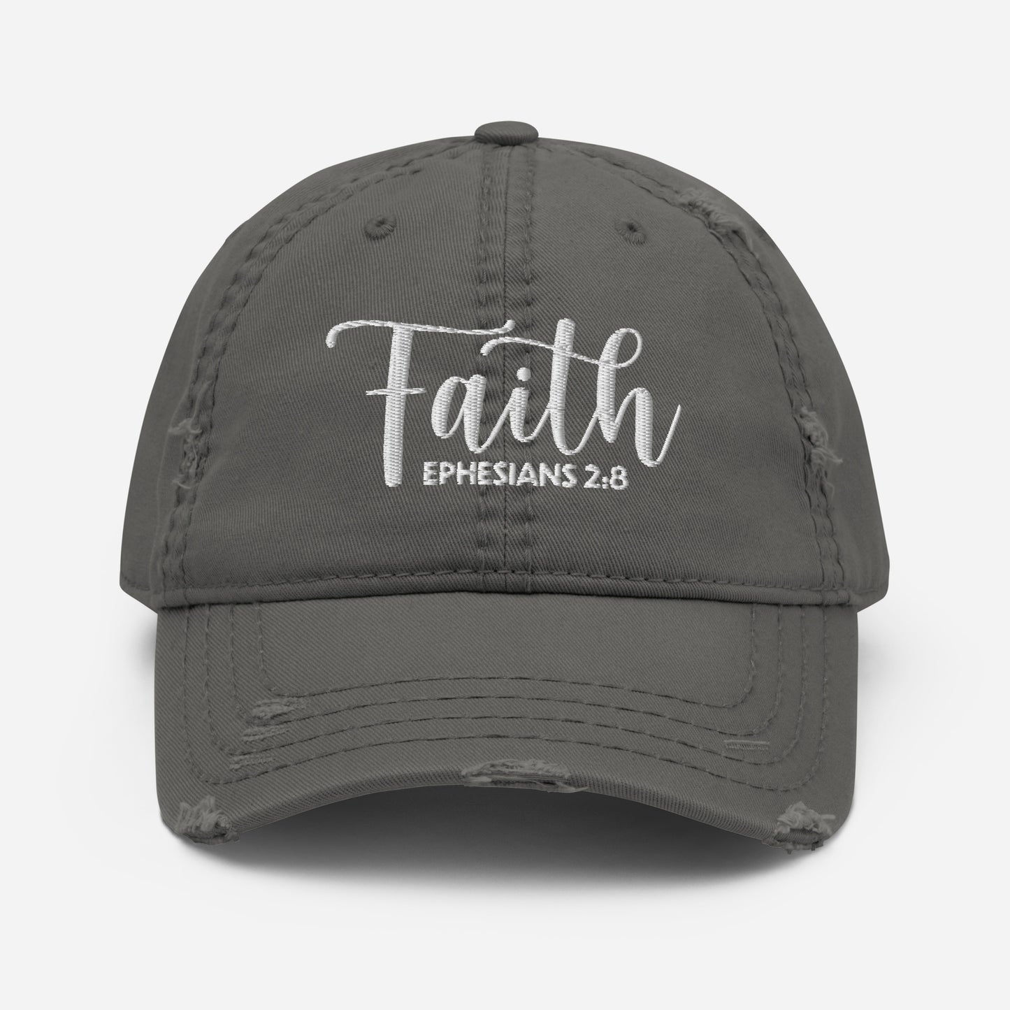 Faith Distressed Dad Hat (Unisex) - Humble & Faithful Co.